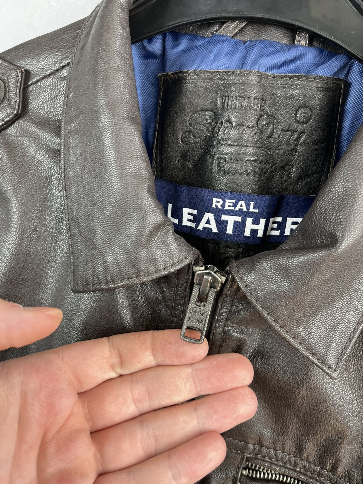 Japanese Brand × Leather × Superdry Superdry leather jacket Size US XL / EU 56 / 4 - 4 Thumbnail