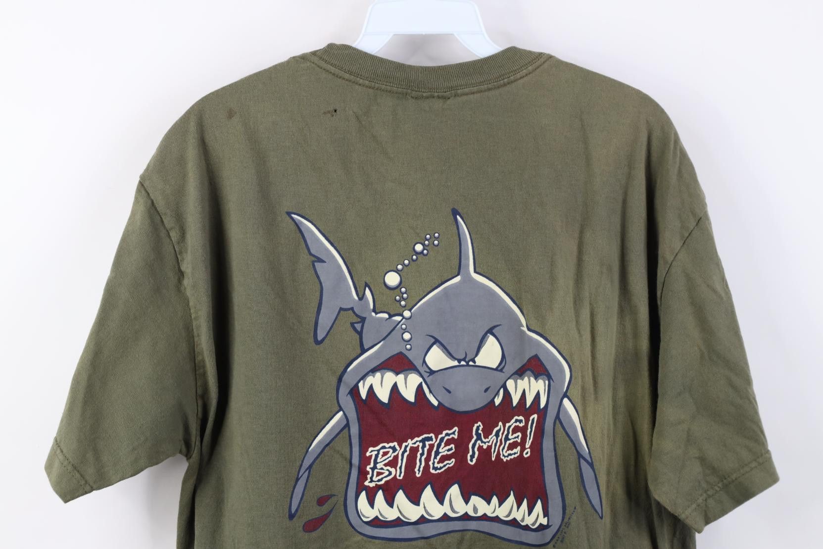 Vintage Vintage 90s Y2K Streetwear Bite Me Shark California T-Shirt Size US L / EU 52-54 / 3 - 17 Thumbnail