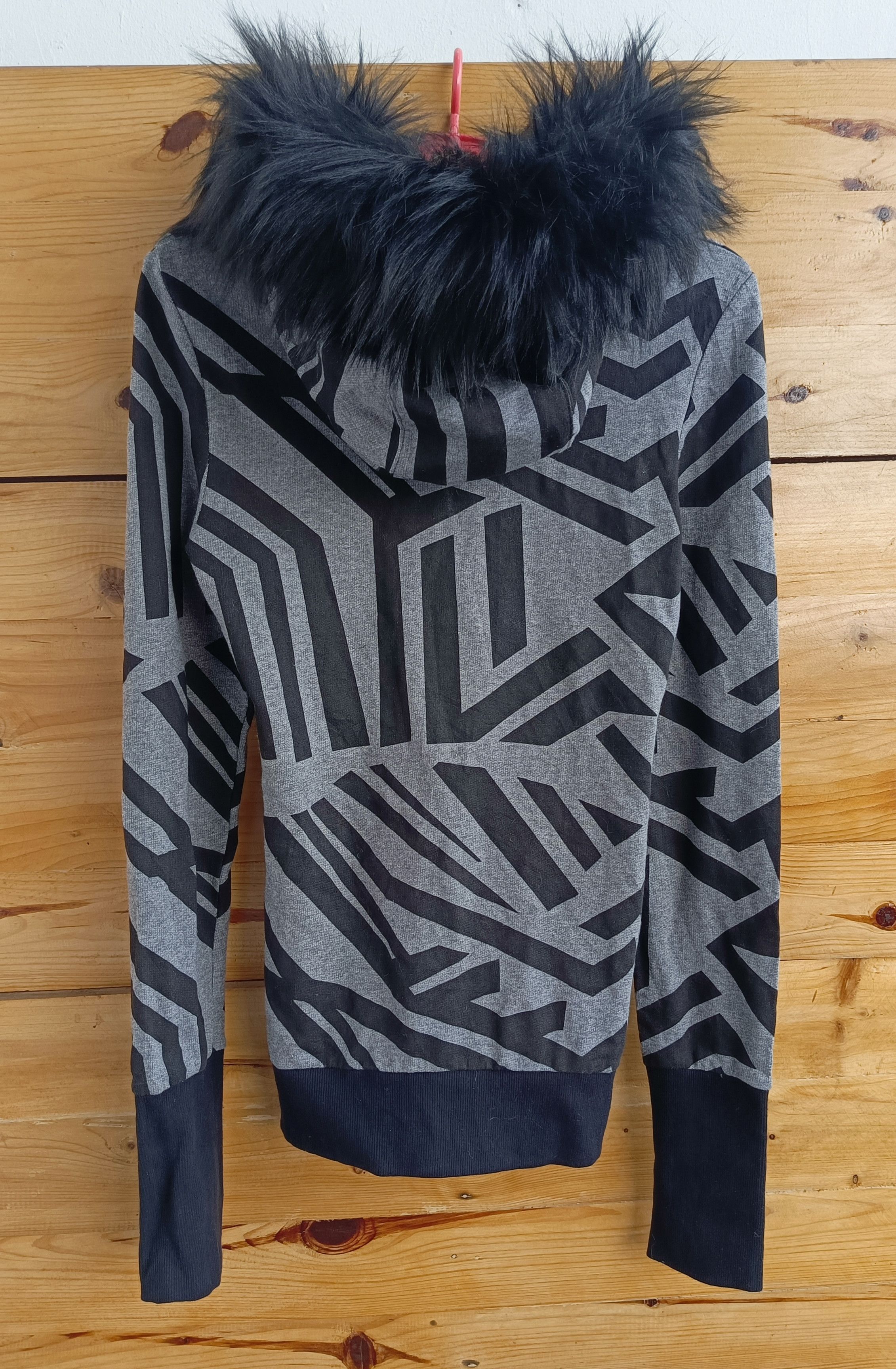 Lip Service Vintage Black Striped Fur Hoodie Size S / US 4 / IT 40 - 2 Thumbnail