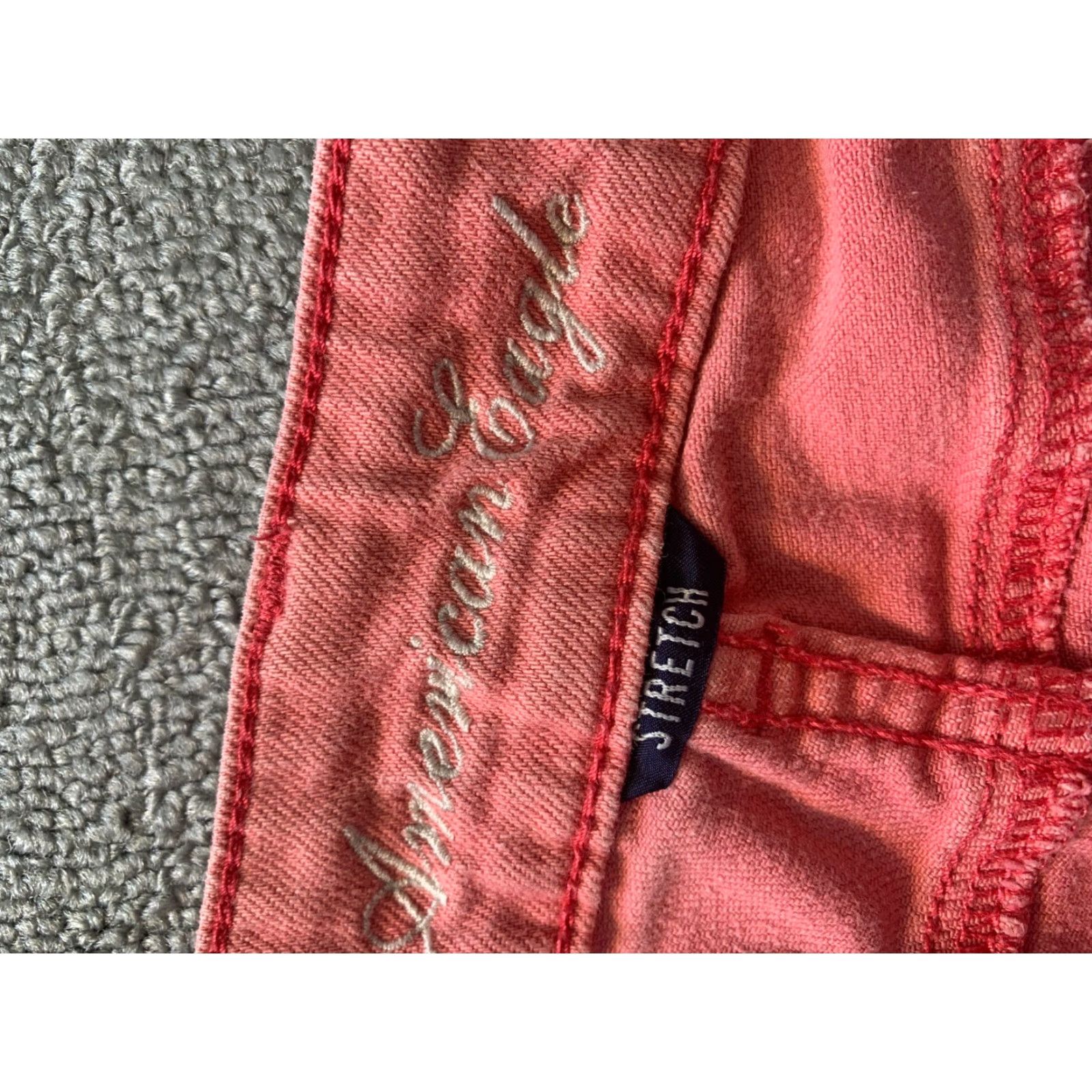 American Eagle Outfitters VINTAGE American Eagle Shorts Pink Womens Size 00 Stretch Tie Dye Look Size 24" / US 00 / IT 34 - 4 Thumbnail