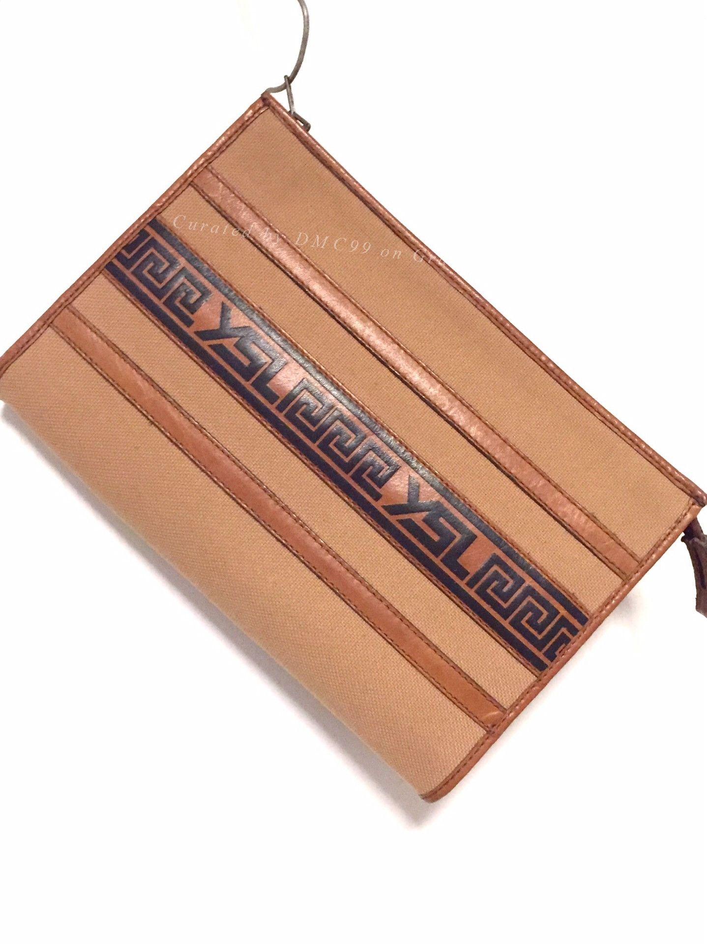 Saint Laurent Paris Saint Laurent Canvas Leather Cloud Logo Handbag Size ONE SIZE - 1 Thumbnail
