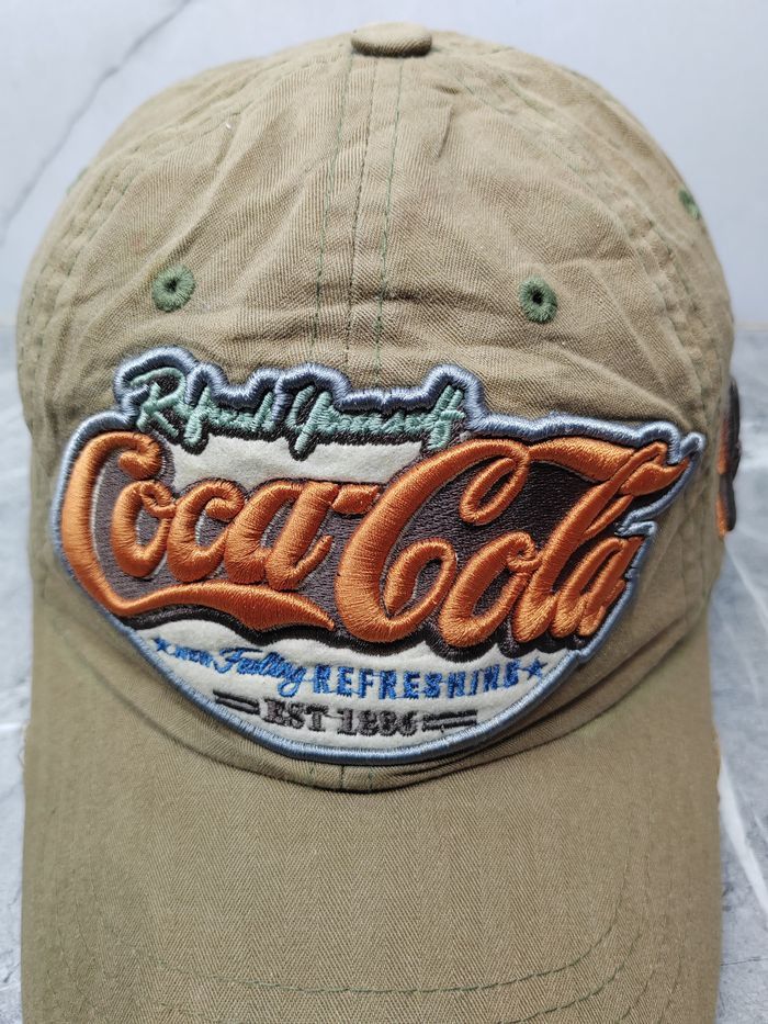 Coca Cola Vintage Coca Cola Distressed Style Cap Hat Size ONE SIZE - 3 Thumbnail