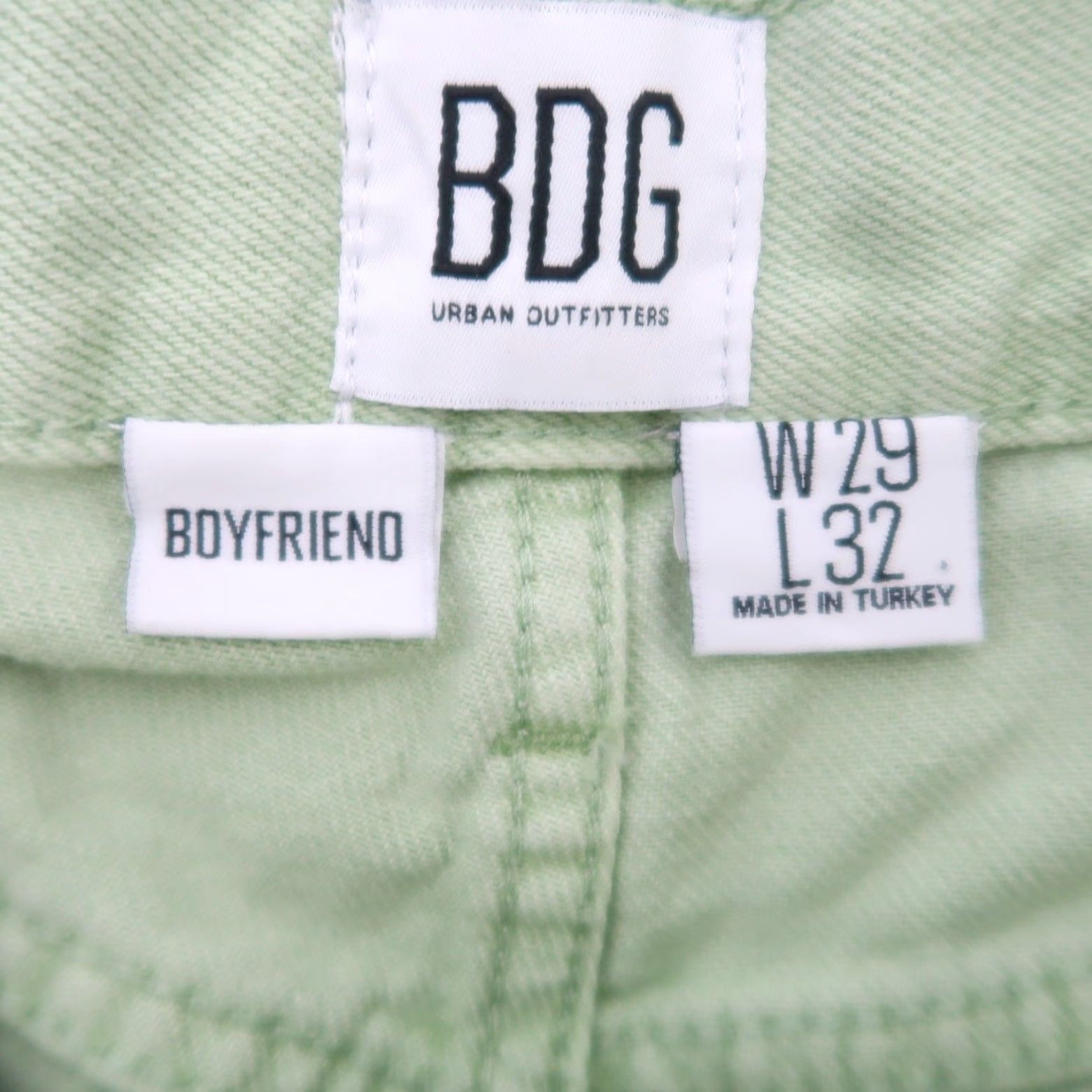 Bdg BDG Urban Outfitters light green boyfriend high rise baggy jeans 29 Womens Jeans Size 29" - 4 Thumbnail
