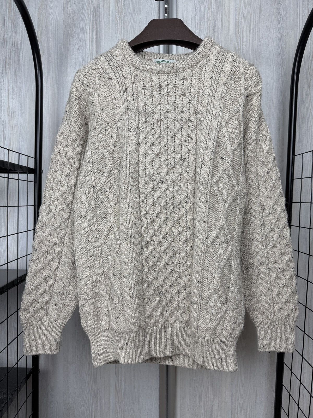 Aran Crafts Aran Crafts Ireland 100% Wool Intricate Cable Knit Sweater Size US XL / EU 56 / 4 - 2 Thumbnail