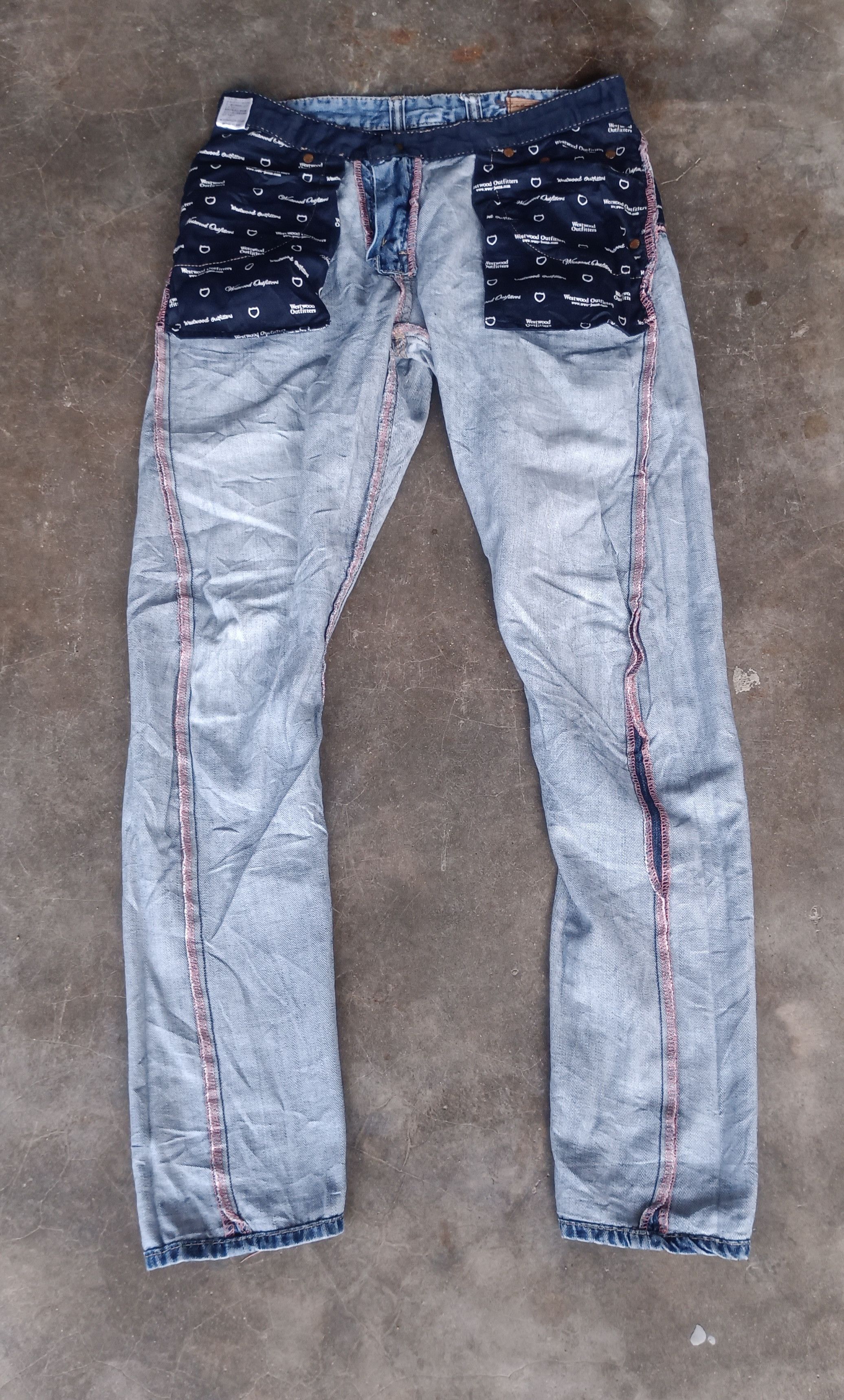 Japanese Brand Vintage💥 Westwood Outfitters Distressed jeans Size US 31 - 3 Thumbnail