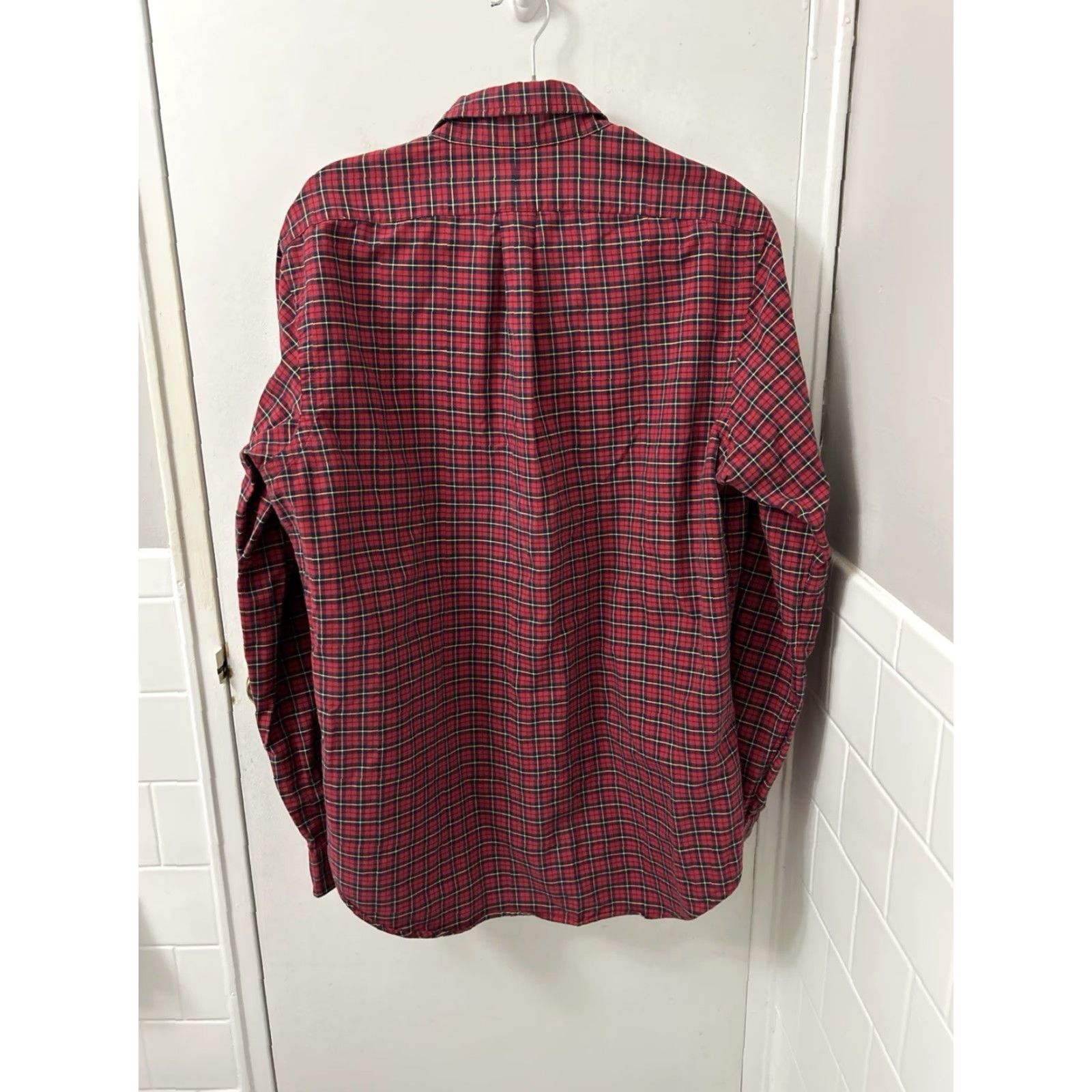 Ralph Lauren Ralph Lauren Shirt Mens Large Red Oxford Plaid Button Down L/S Blue Pony Button-Up Shirts Size US L / EU 52-54 / 3 - 7 Thumbnail