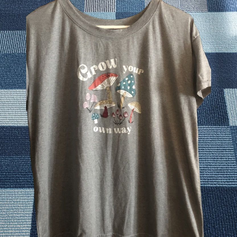 Vintage Joyspun Shirt Womens Short Sleeve Sleepshirt M Gray Logo Jersey Stretch Beach Bohemian 90s? Size M / US 6-8 / IT 42-44 - 1 Thumbnail