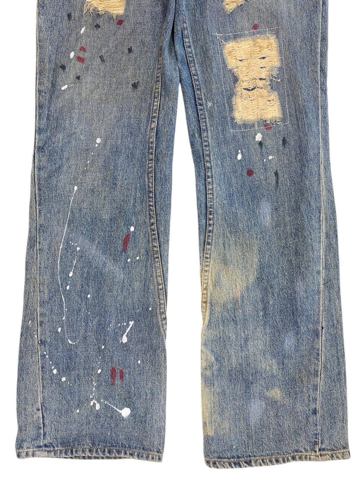 Japanese Brand Japanese Brand Distressed Paint Style Loose Jeans Size US 30 / EU 46 - 9 Thumbnail