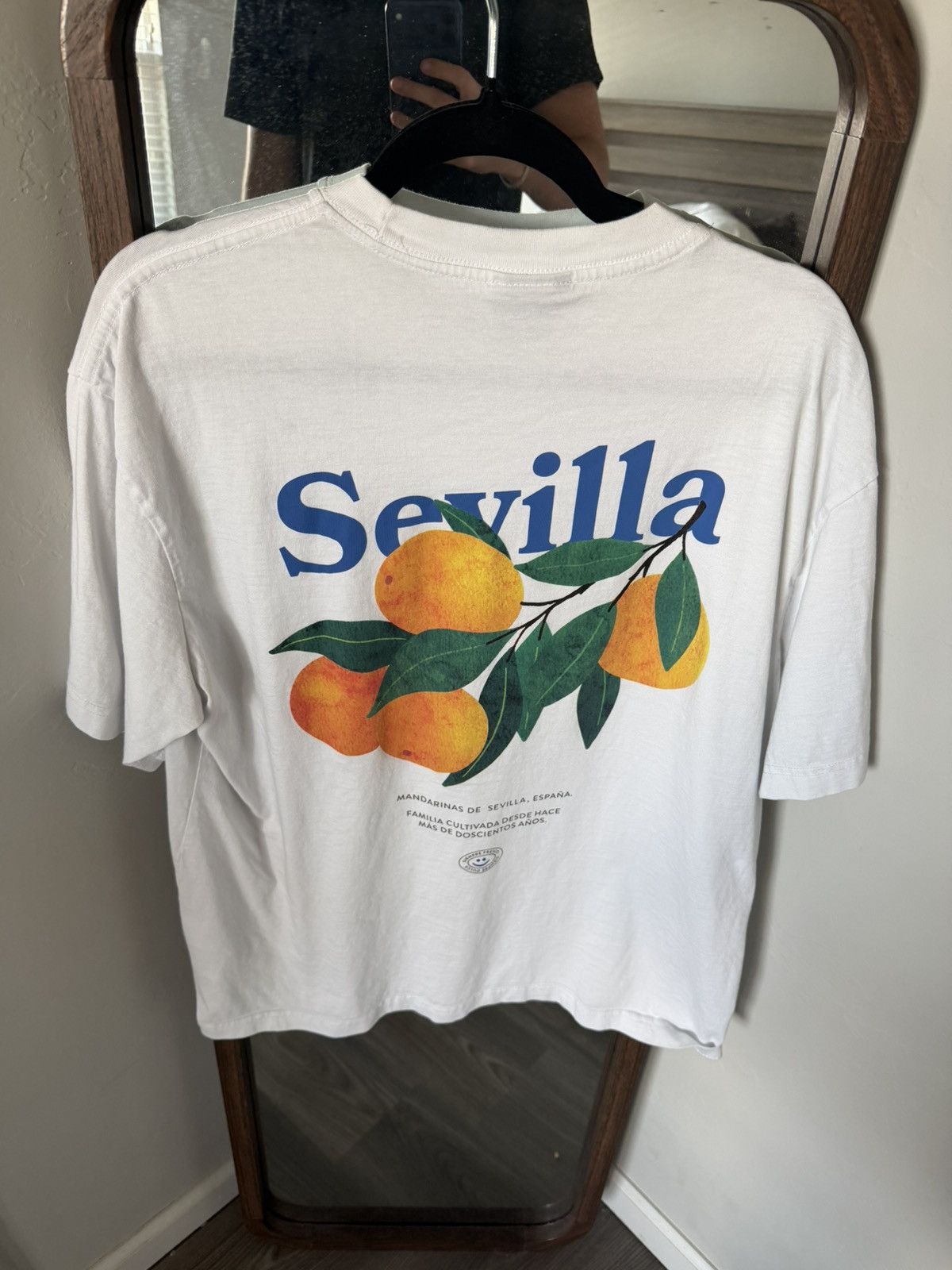 H&M H&M Sevilla Graphic T-Shirt White Size US L / EU 52-54 / 3 - 4 Thumbnail