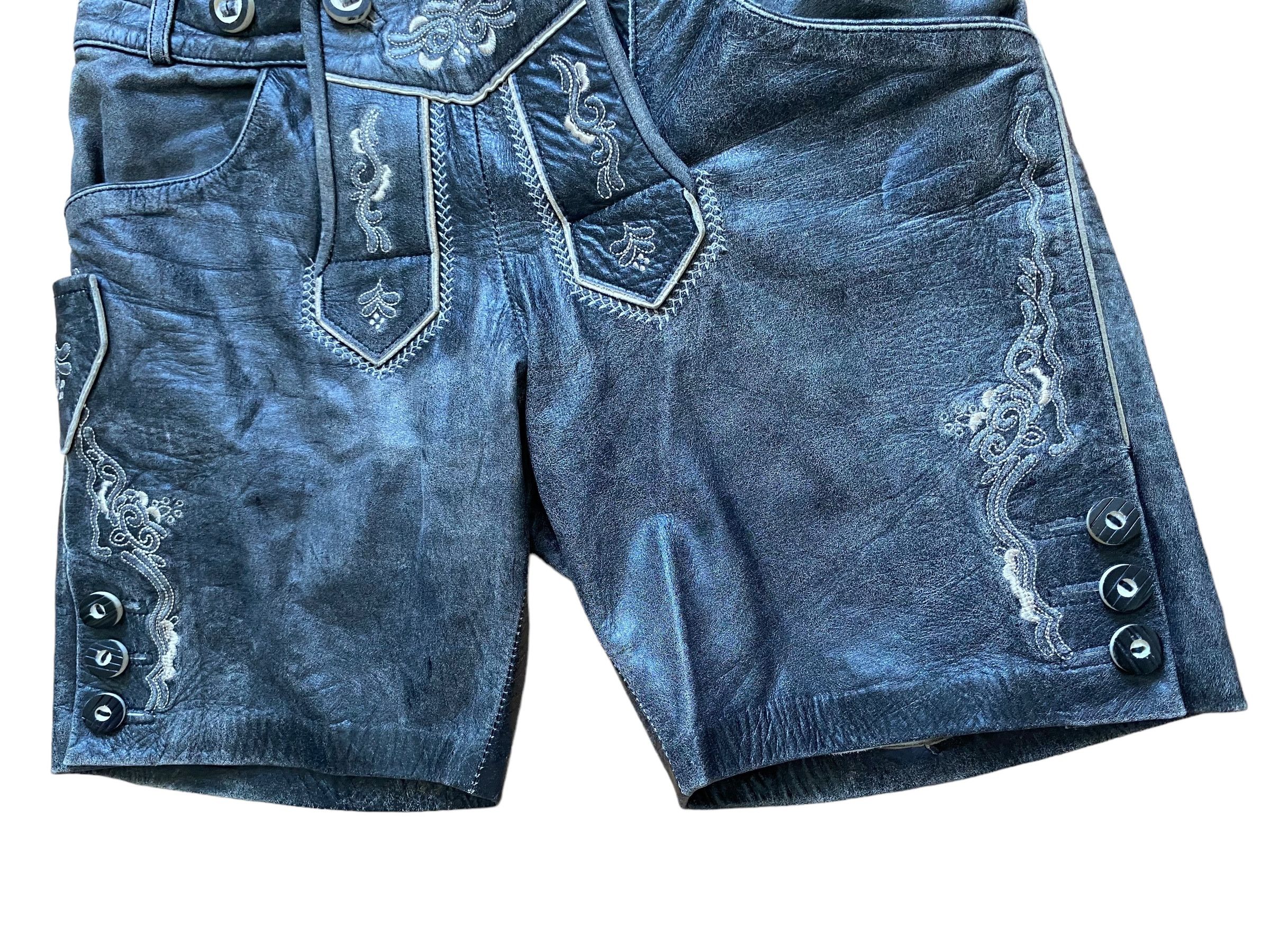 Folk × Leather × Vintage Vintage leather Germany folk shorts Size US 32 / EU 48 - 3 Thumbnail