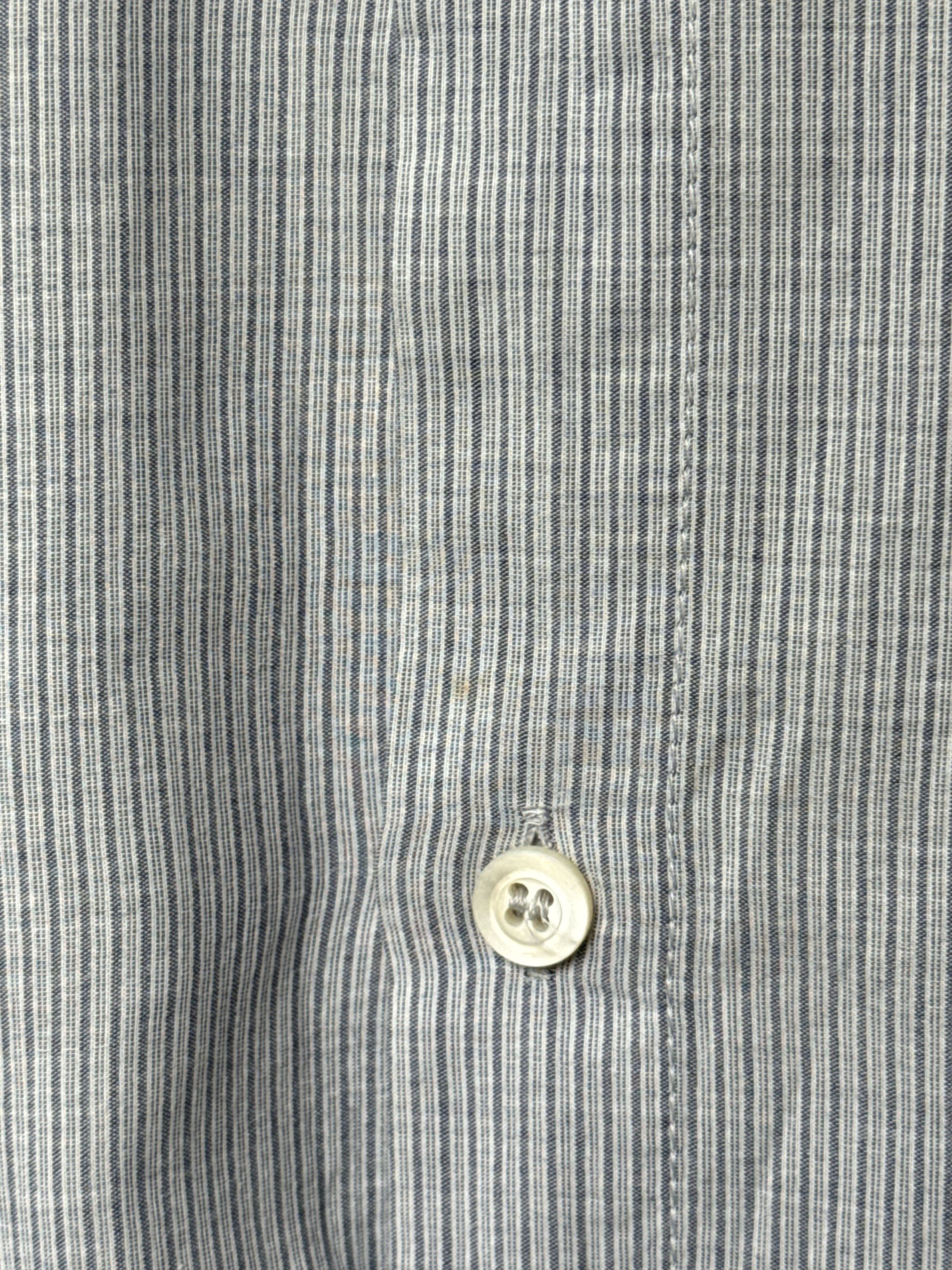 Prada Prada Casual Striped Cotton Short Sleeve Tab Pocket Shirt Size US M / EU 48-50 / 2 - 11 Thumbnail