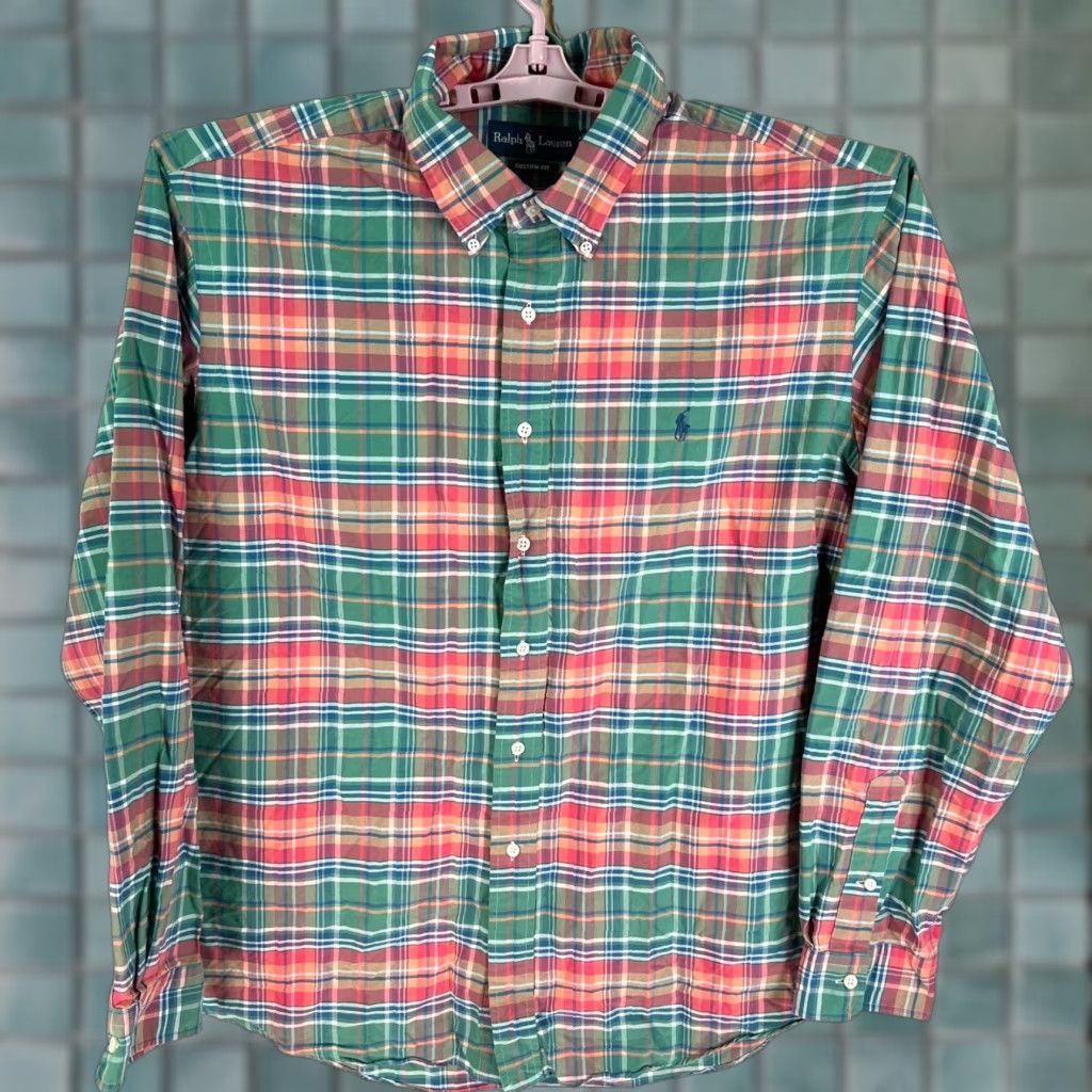 Ralph Lauren Ralph Lauren Custom Fit Non Iron Checked Button Down Shirt Mens 2XL Green Size US XXL / EU 58 / 5 - 1 Thumbnail