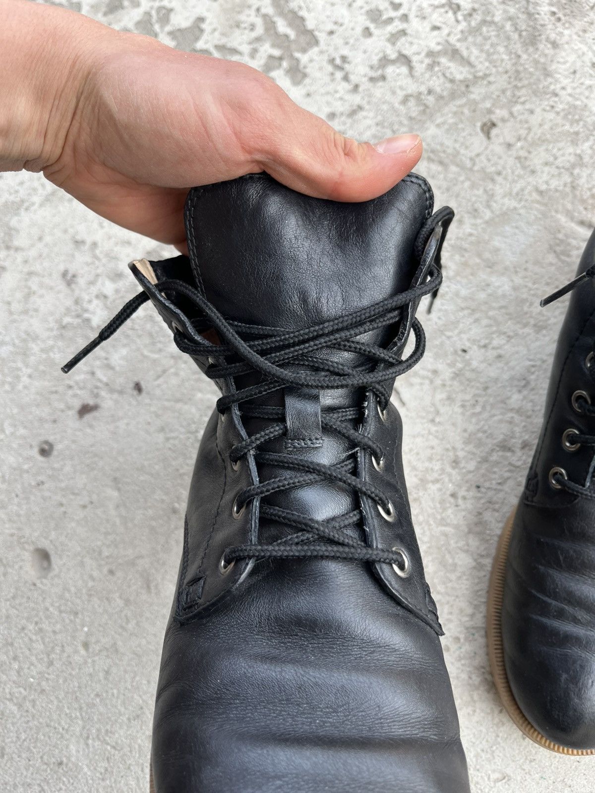 Gucci Gucci Monogram Leather Lace Up High-Top Boots Shoes Size US 6 / EU 39 - 8 Thumbnail