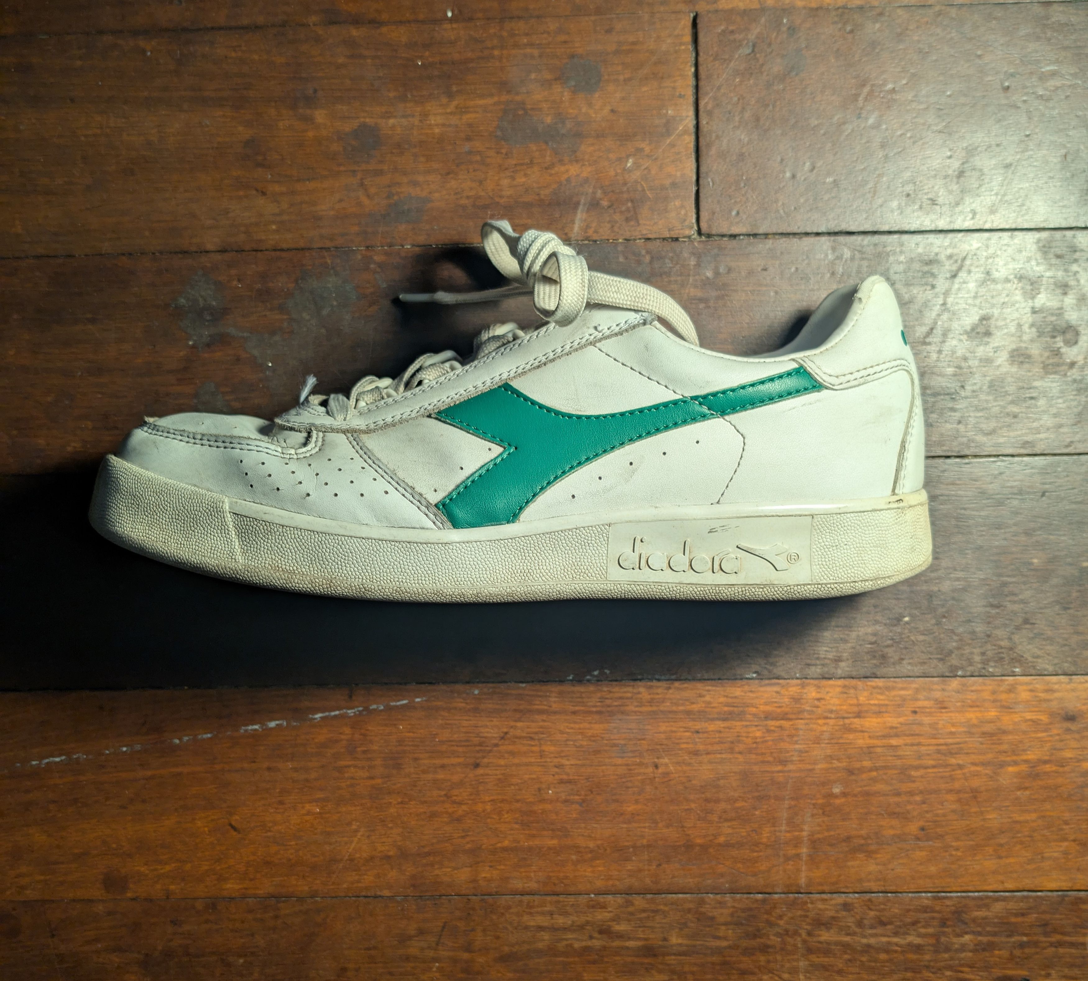Diadora B.Elite White & Green Men's Retro Trainers UK 8 Size US 8.5 / EU 41-42 - 3 Thumbnail