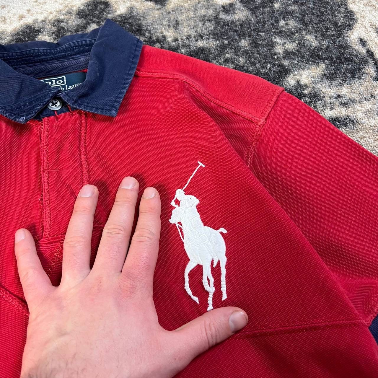 Polo Ralph Lauren Polo Ralph Lauren Vintage Y2K Big Logo Rugby Polo T-Shirt Size US L / EU 52-54 / 3 - 4 Thumbnail