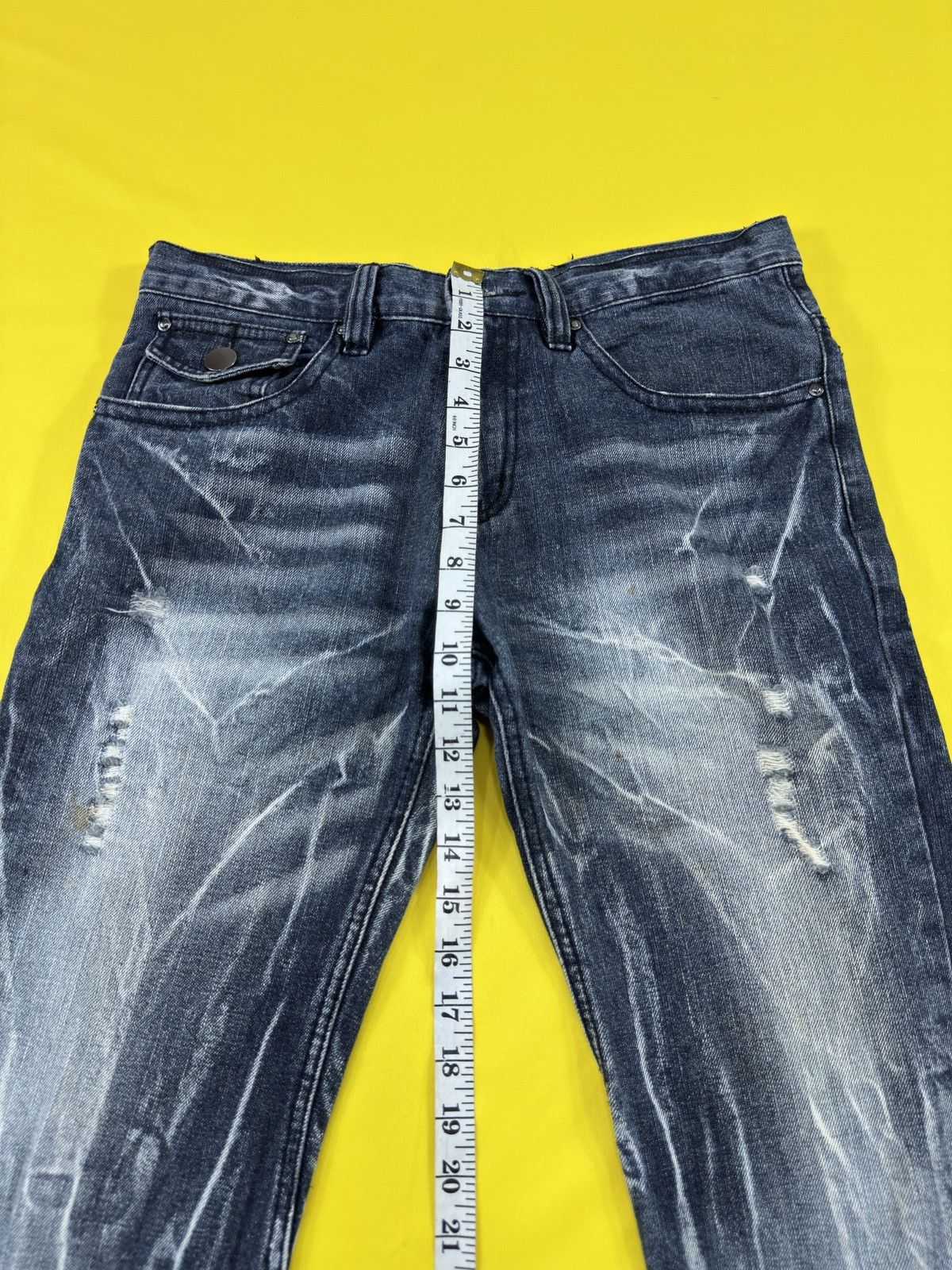 Japanese Brand Black Baccara tornado mart style spiral flare jeans Size US 34 / EU 50 - 17 Thumbnail