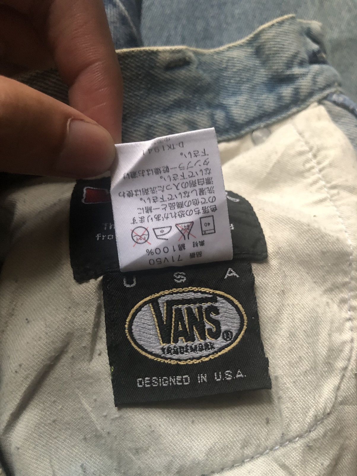 Vans Vintage VAN Funky Denim Pants Skate Streetwear Blue 90’s USA Size US 31 - 9 Thumbnail