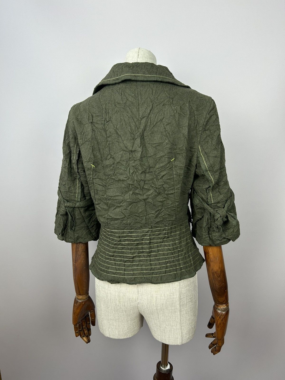 Designer 2026 Deux Mille Vingt Six Wool Blend Short Blazer Jacket Size S / US 4 / IT 40 - 6 Thumbnail