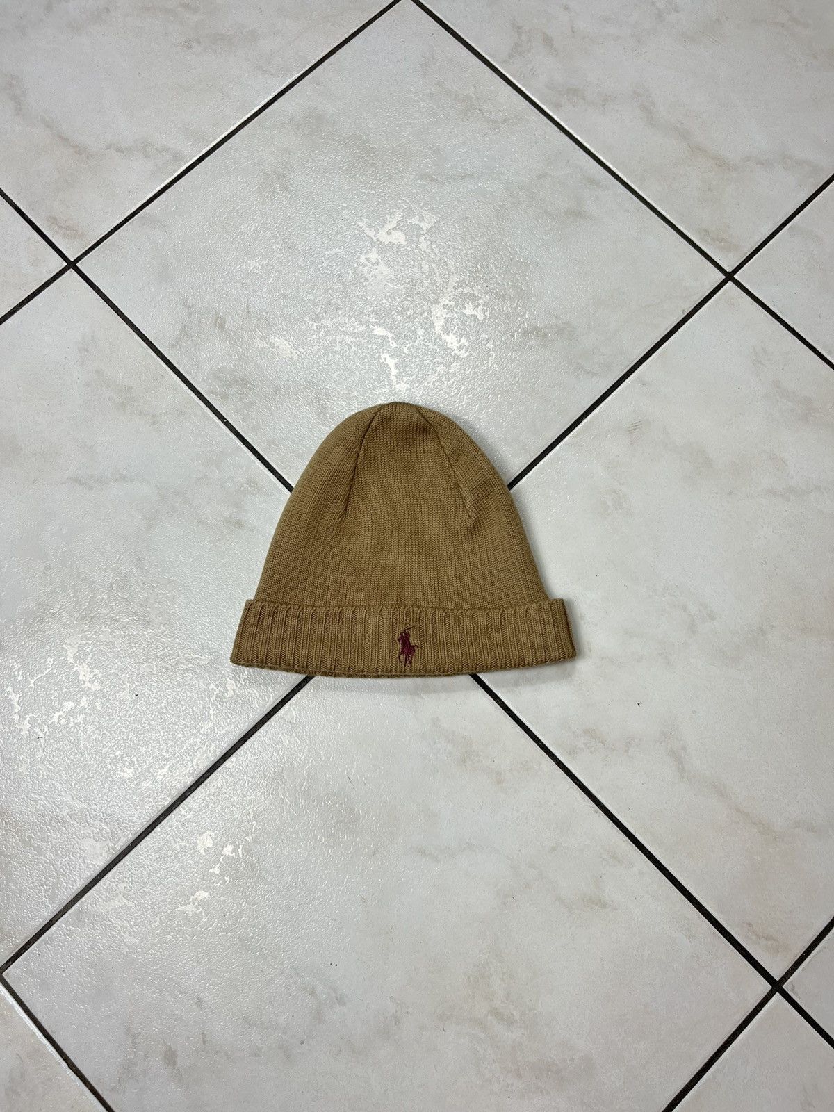 Polo Ralph Lauren × Ralph Lauren × Vintage Vintage 90s Polo Ralph Lauren wool knitted beanie hat logo Size ONE SIZE - 6 Thumbnail
