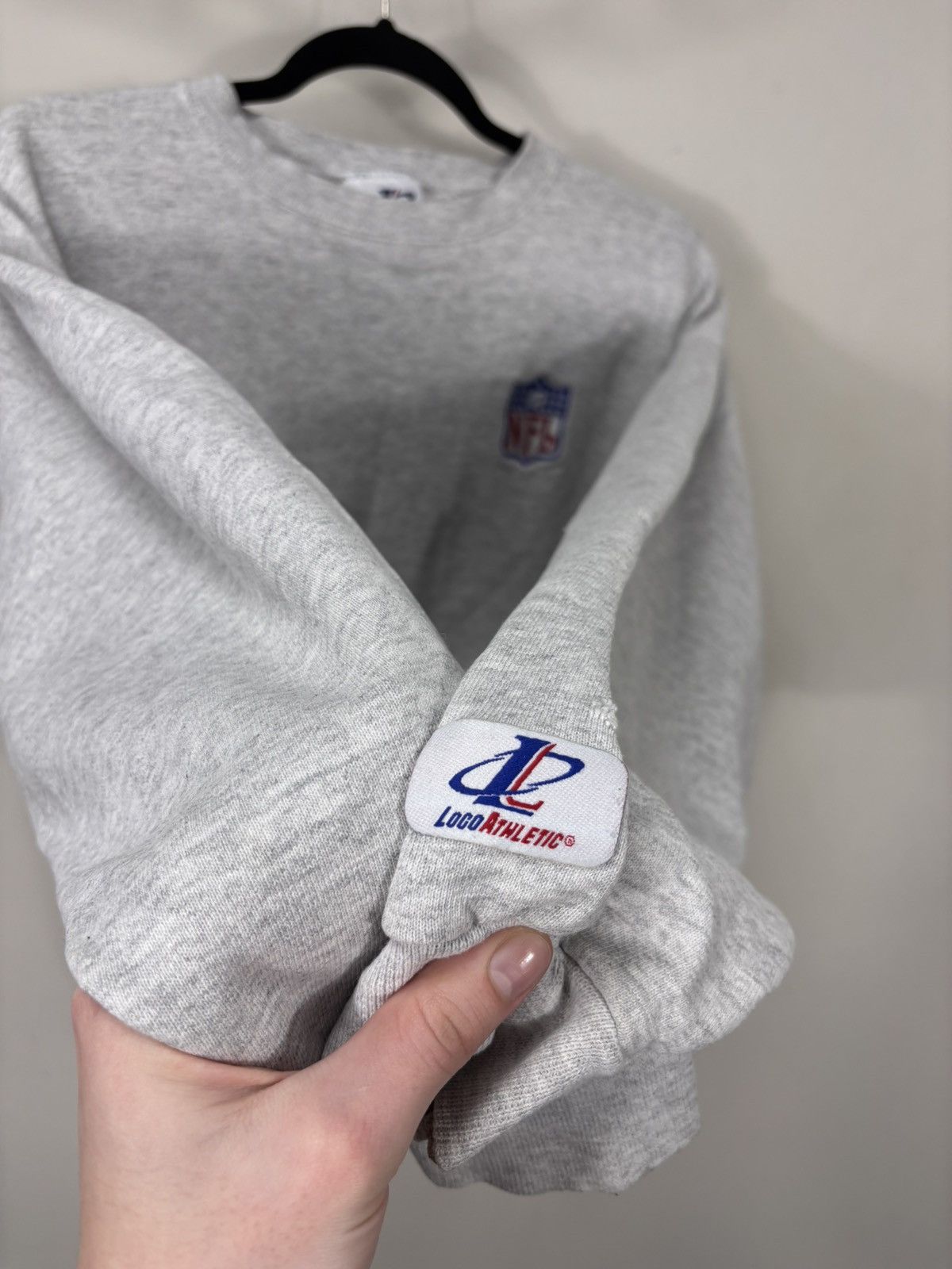 Logo Athletic Vintage Logo Athletic 1990s NFL Basic Grey Sweatshirt Size US L / EU 52-54 / 3 - 12 Thumbnail