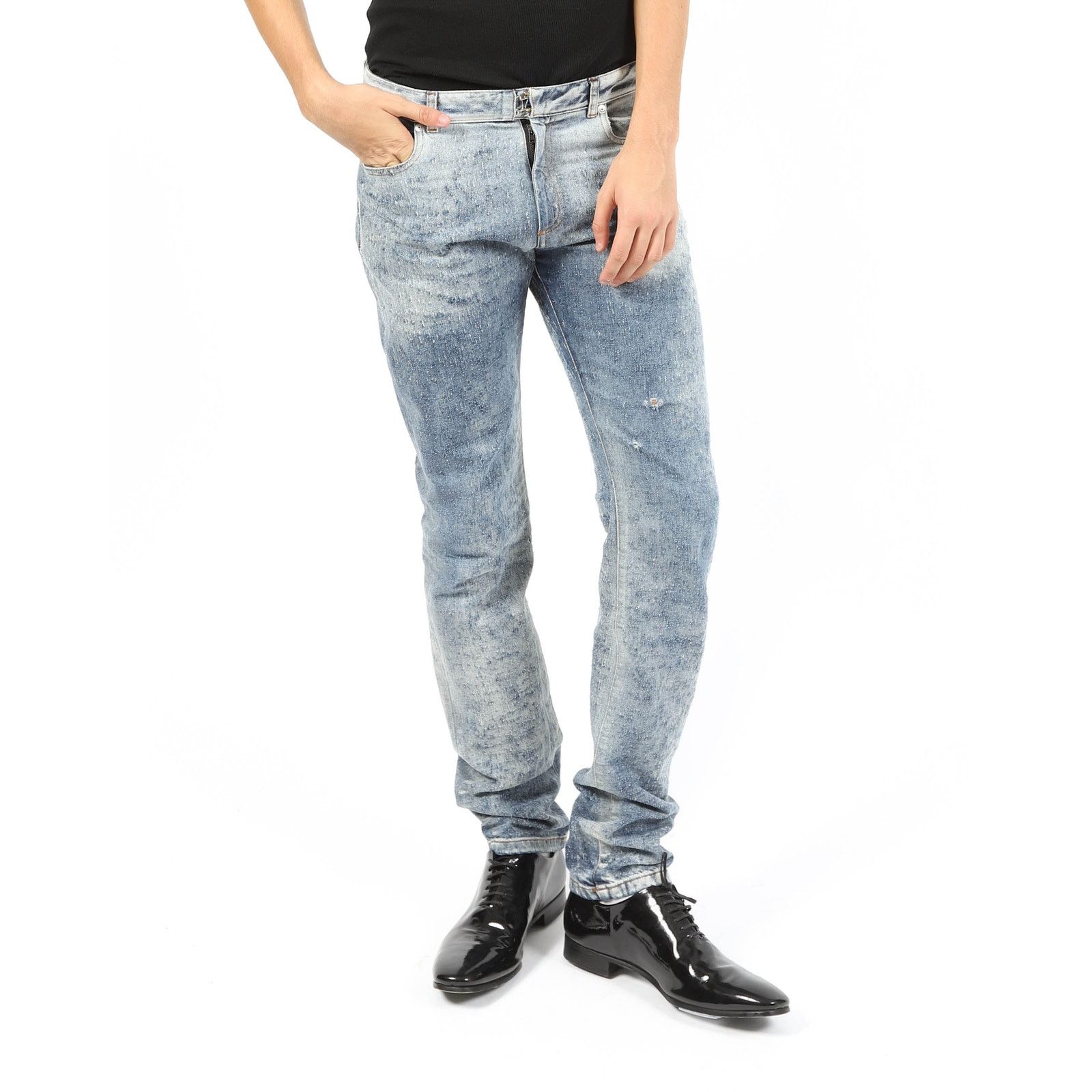 Maison Margiela FW15 Slim Fit Jeans in Distressed Pilled Denim Size US 32 / EU 48 - 4 Thumbnail