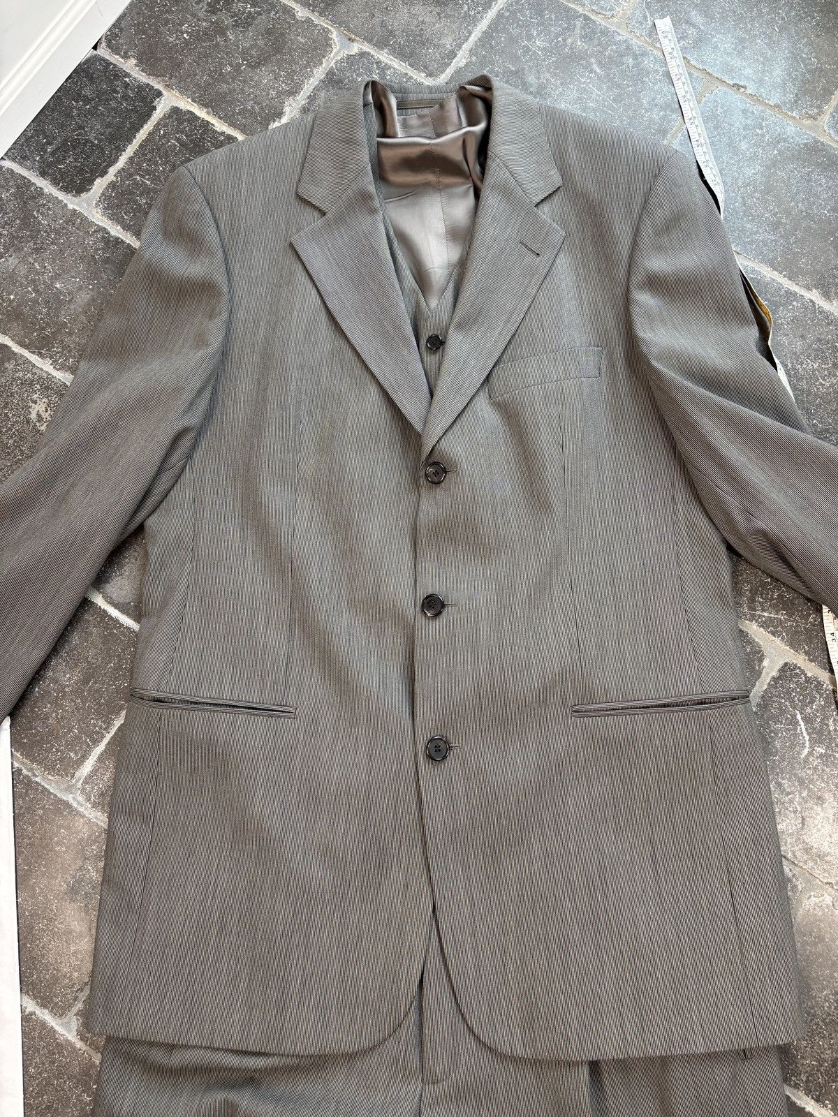 Hugo Boss Vintage Hugo Boss Suit Wool 3pc Three Piece Jacket Trouser Size 42L - 4 Thumbnail