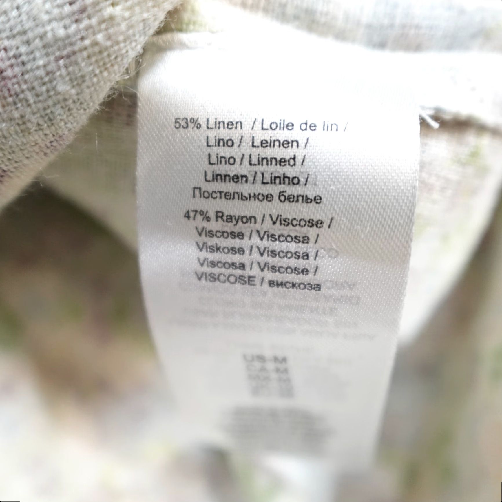 Vintage La Porte Shirt Medium Green Linen Blend Button Front Cinch Sleeve NEW Size M / US 6-8 / IT 42-44 - 5 Thumbnail