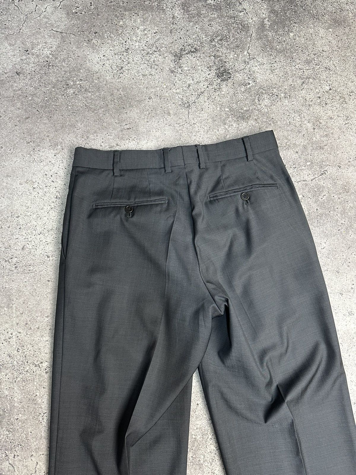 Balmain × Vintage Vintage BALMAIN Dress Pants Rare Wool Gray Size US 32 / EU 48 - 10 Thumbnail
