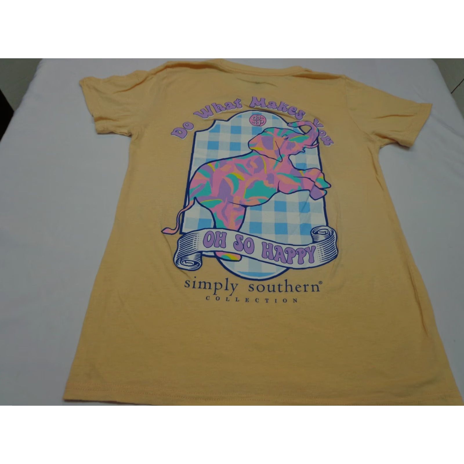 Vintage Simply Southern Yellow Do What Makes You Happy T Shirt Medium Womens Size M / US 6-8 / IT 42-44 - 8 Thumbnail