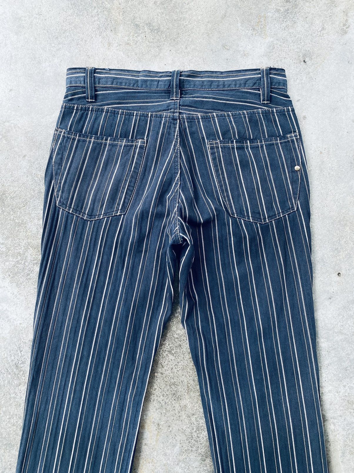 Vintage Vintage Ikka Herringbone Striped Distressed Pants Size US 30 / EU 46 - 4 Thumbnail