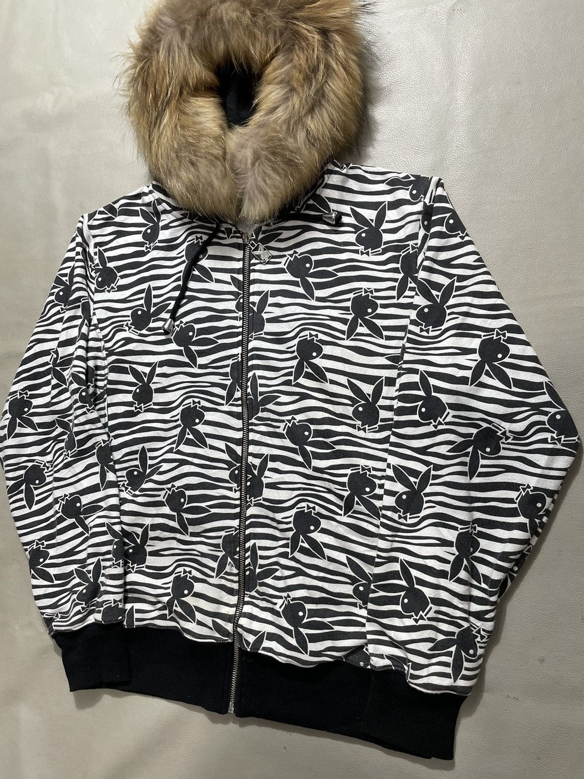 Hysteric Glamour Playboy Faux Fur Zip Hoodie Size US M / EU 48-50 / 2 - 2 Thumbnail