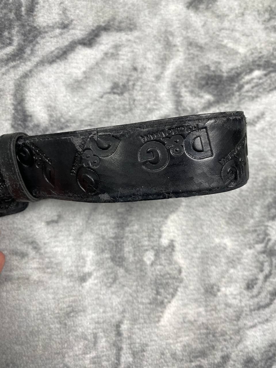 Dolce & Gabbana Vintage Dolce Gabbana Leather Belt Monogram Big Logo Size ONE SIZE - 4 Thumbnail