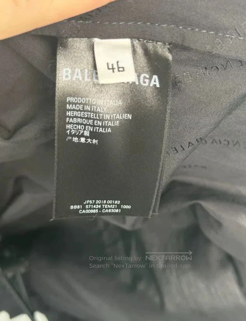 Balenciaga Balenciaga Black White Windbreaker Jacket. Size US XL / EU 56 / 4 - 6 Thumbnail