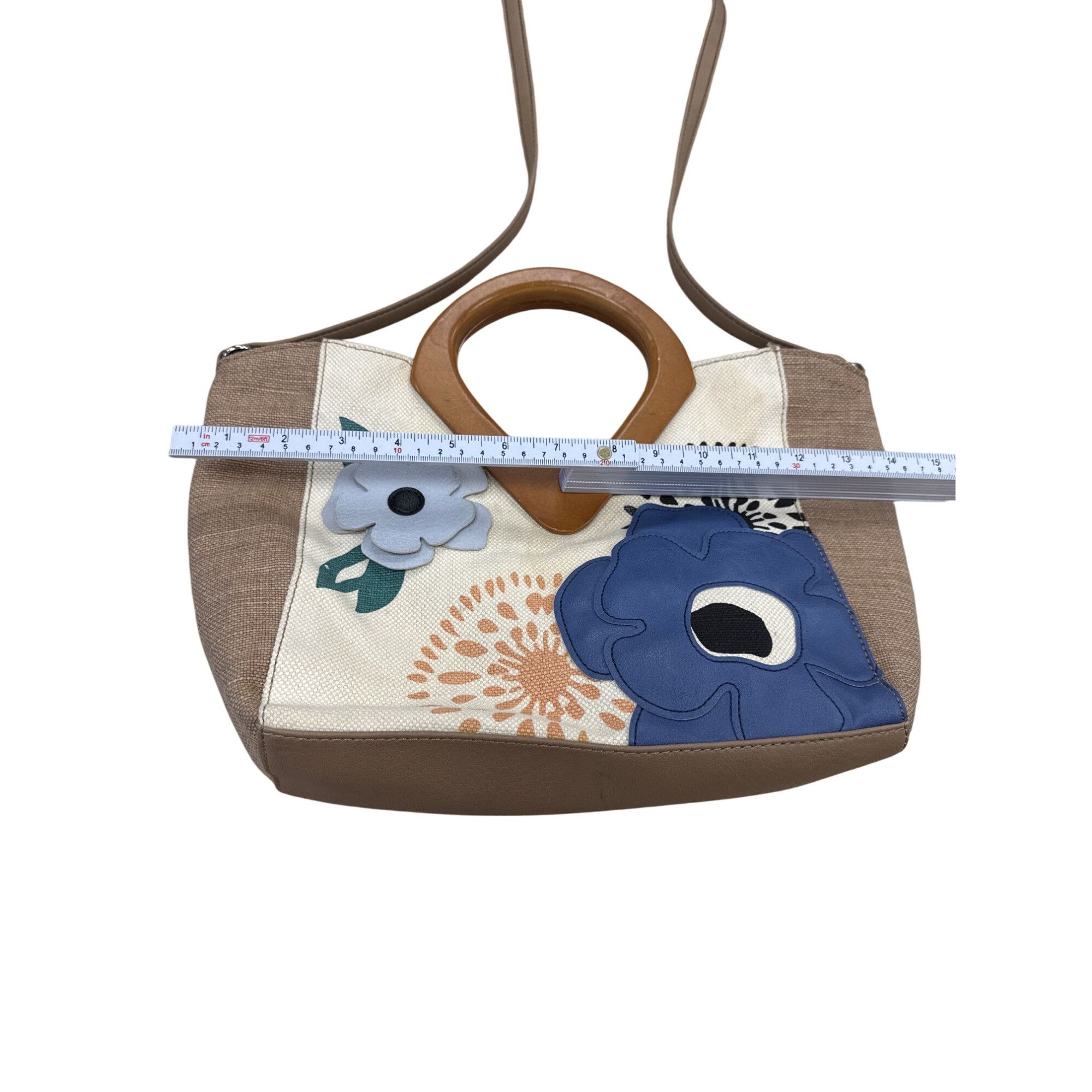 Relic Relic Vintage Womens tan beige Canvas Floral Shoulder Bag SK Size ONE SIZE - 7 Thumbnail