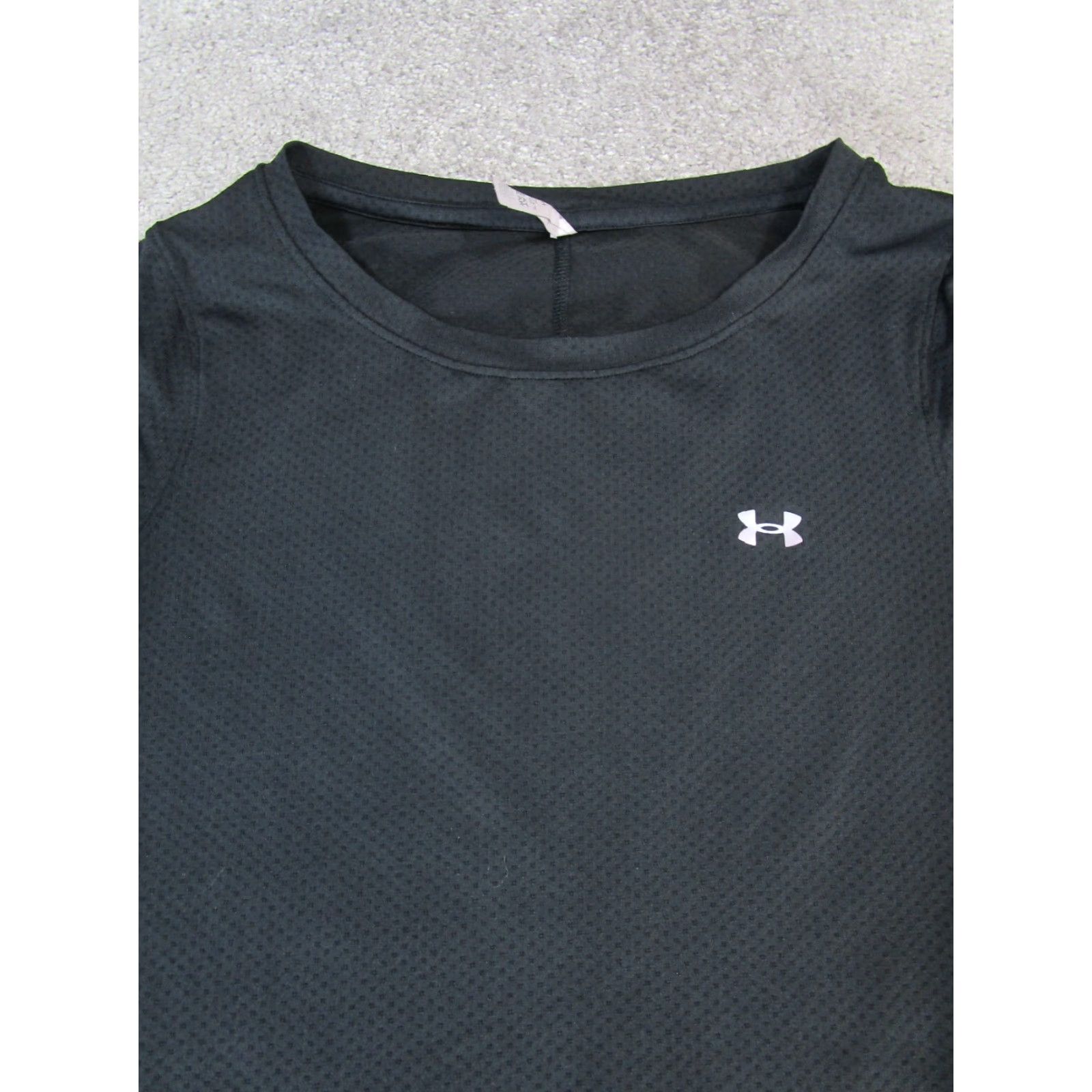 Under Armour VINTAGE Under Armour HeatGear Shirt Mens XS Black Long Sleeve Crew Pullover Athletic Cross-Training Gym Running Mens Size US XS / EU 42 / 0 - 2 Thumbnail