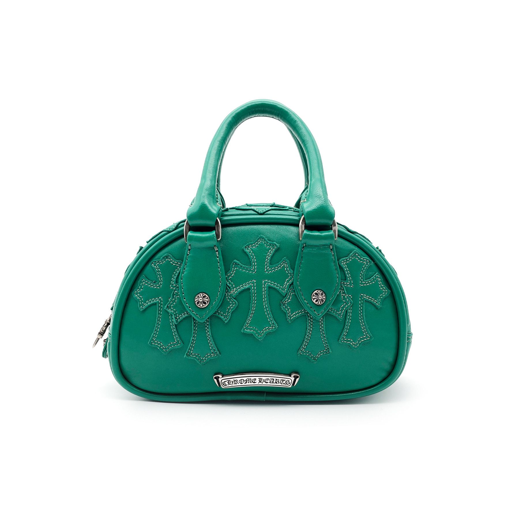 Chrome Hearts Chrome Hearts Leather Cross Patch Green Mini Gym Bag Size ONE SIZE - 2 Thumbnail