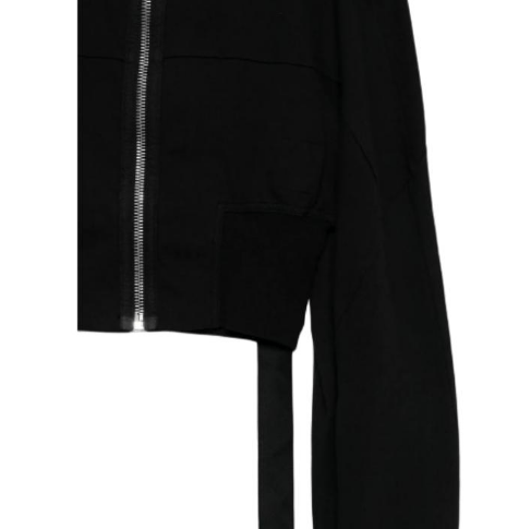 Rick Owens Rick Owens Black Cropped Zip-Up Hoodie Size M / US 6-8 / IT 42-44 - 4 Thumbnail