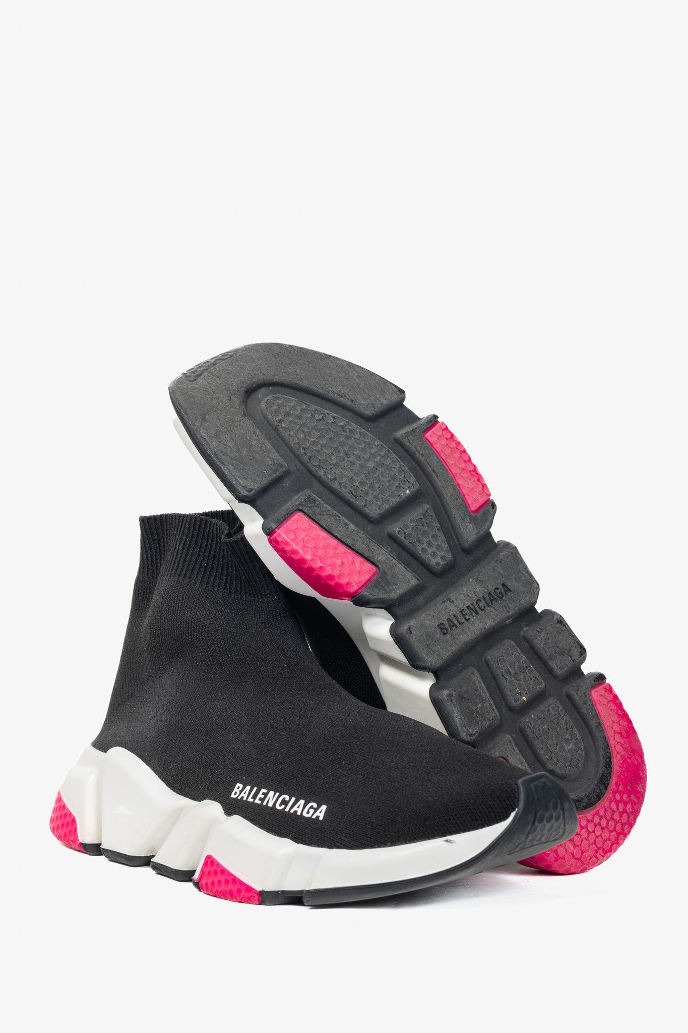 Balenciaga Balenciaga Speed "Black Pink" Knit Sock Trainers Size US 7 / IT 37 - 4 Thumbnail