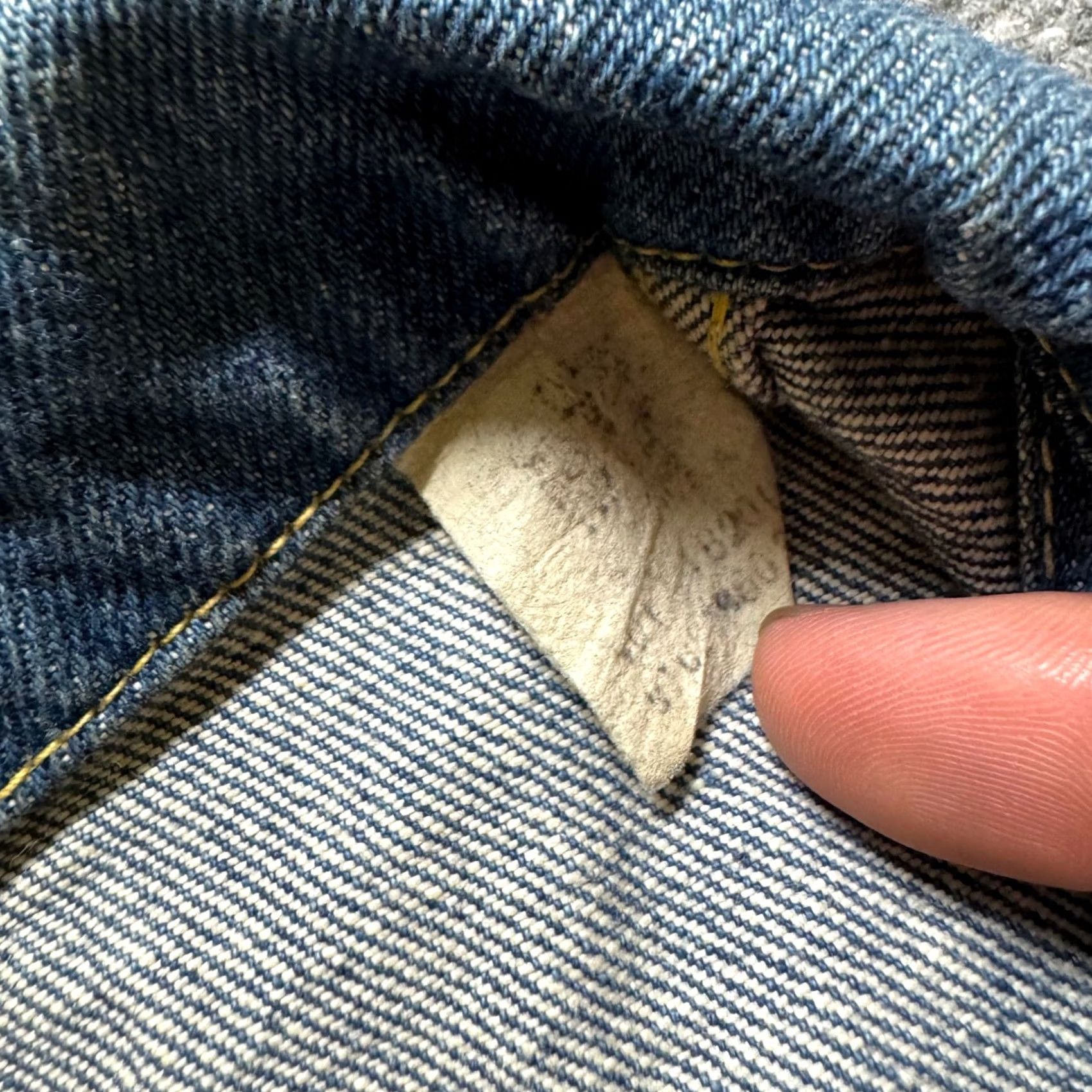 Lee VINTAGE Lee Denim Sanforized Jean Sleeveless Jacket Womens S Destressed Union Made Shirt/Middle? Size 32" / US 10 / IT 46 - 5 Thumbnail