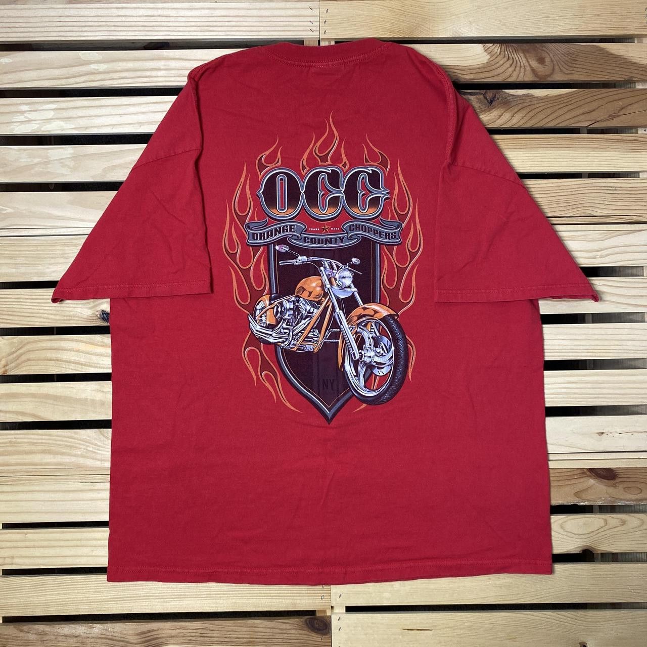 Other Vintage OCC Orange County Choppers Red Biker Tee Size XL Size US XL / EU 56 / 4 - 1 Thumbnail