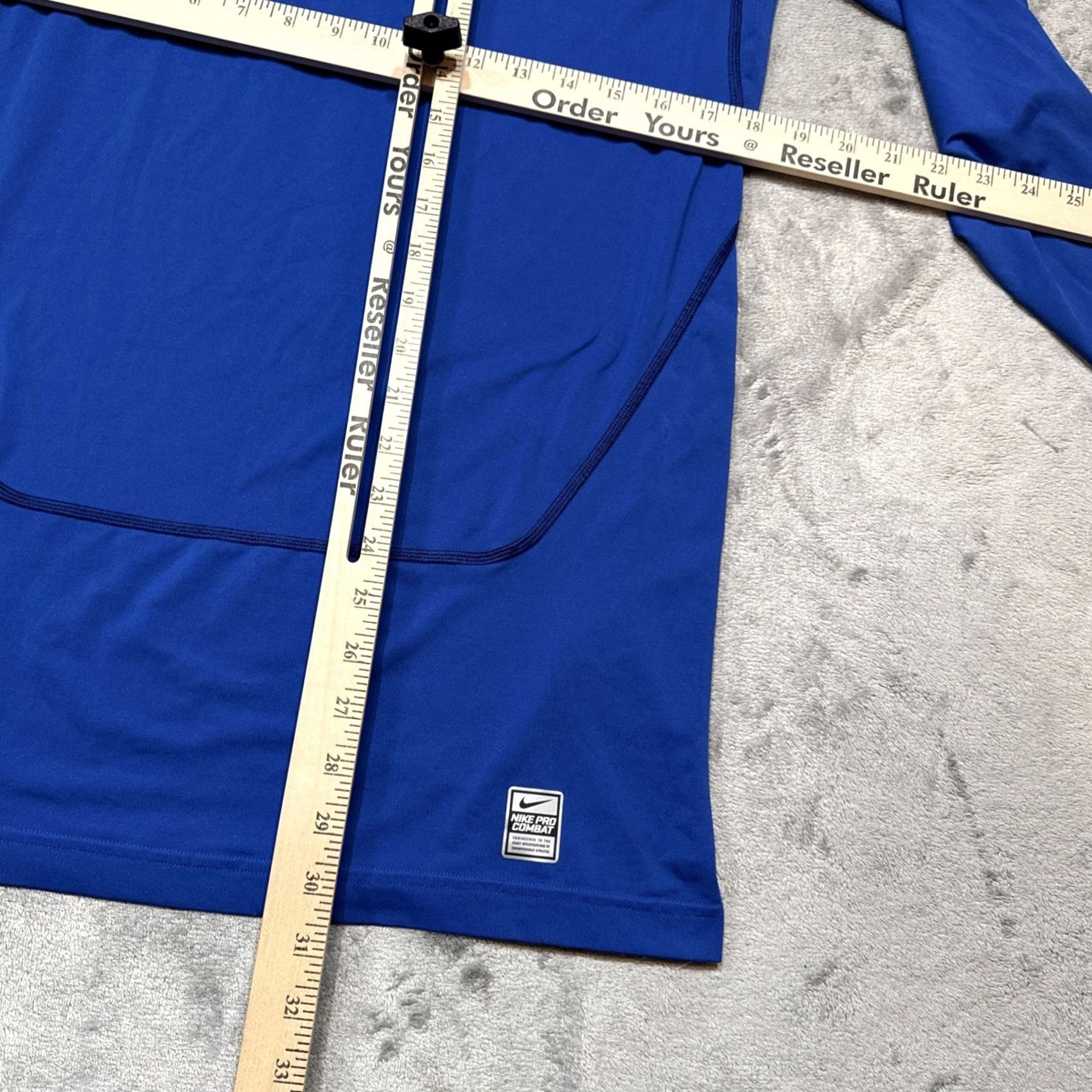 Nike Nike Shirt Mens XXL Blue Pro Combat Dri-Fit Compression Long Sleeve Training 2XL Size US XXL / EU 58 / 5 - 5 Thumbnail
