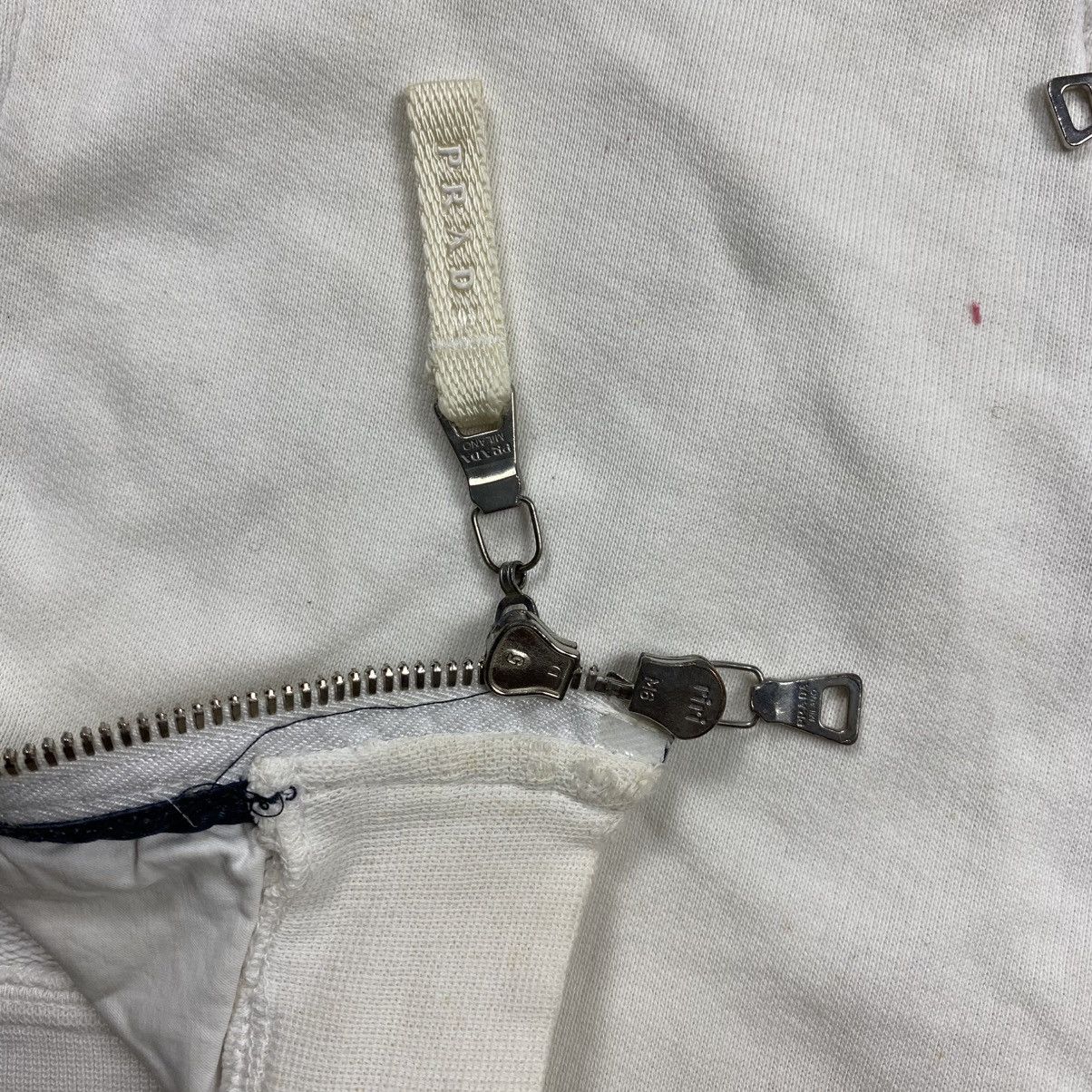 Prada Prada double zip hoodie white Size US L / EU 52-54 / 3 - 11 Thumbnail