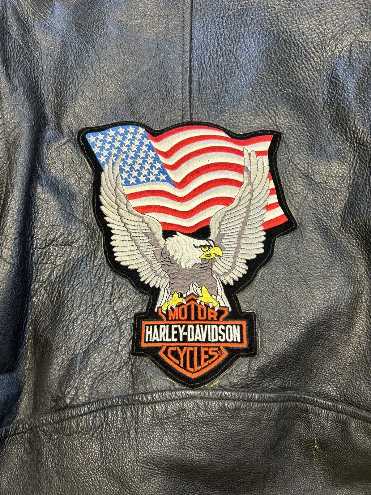 Genuine Leather × Vintage Vintage Hasbro Genuine Leather x Harley Davidson Pin Jacket Size US XL / EU 56 / 4 - 4 Thumbnail