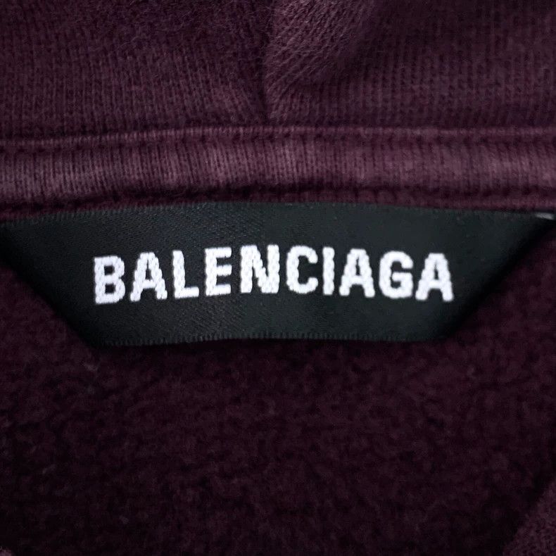 Balenciaga Balenciaga Purple logo monogrammed cotton hooded drawstrin Size US S / EU 44-46 / 1 - 6 Thumbnail