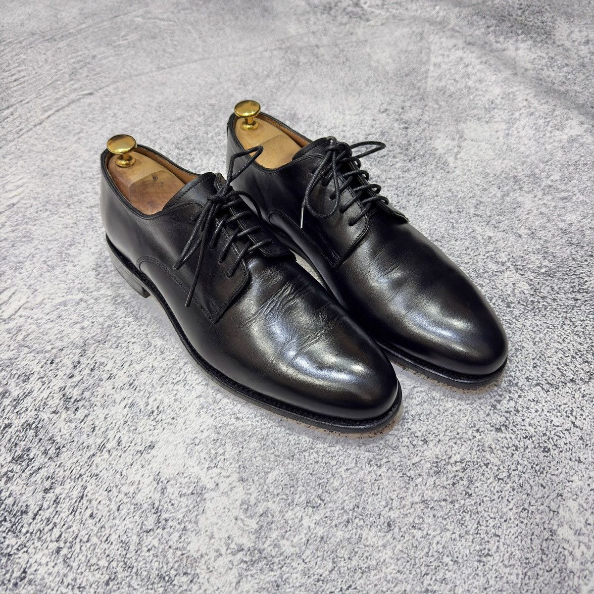 Handmade Prime Shoes Black Welted Leather Derbies US8.5 UK7.5 EU41.5 Size US 8.5 / EU 41-42 - 3 Thumbnail