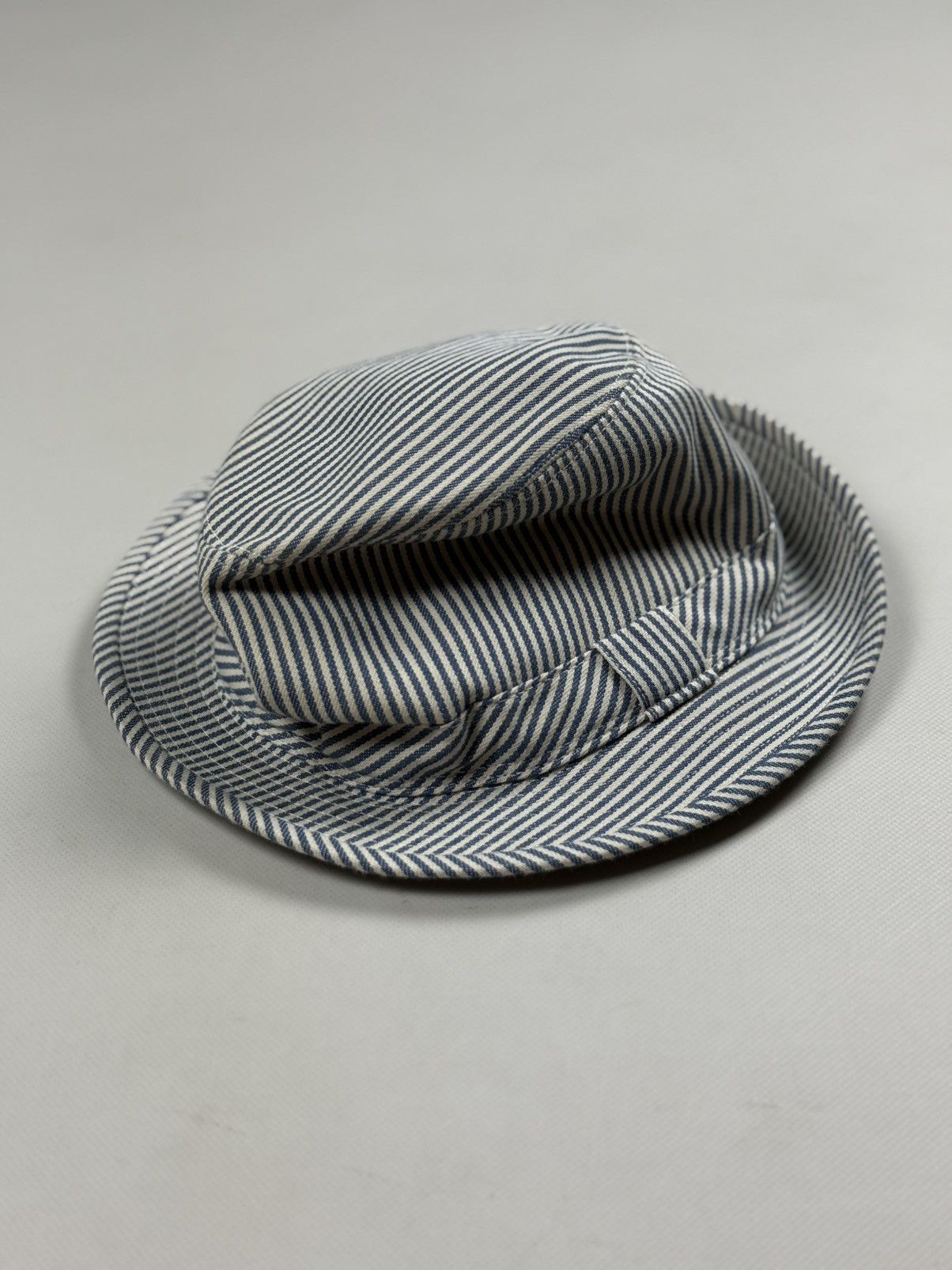 Nudie Jeans Nudie Jeans Co Men’s Striped Denim Fedora Hat Cap Size M Size ONE SIZE - 6 Thumbnail