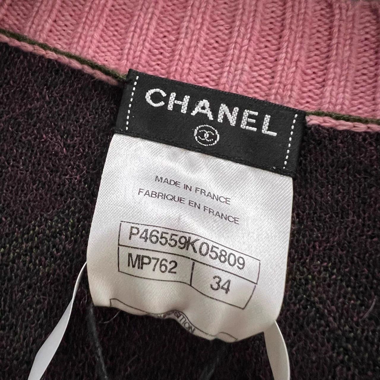 Chanel CHANEL Wool Color Blocked Crew Neck Knit Dress Size XS / US 0-2 / IT 36-38 - 4 Thumbnail