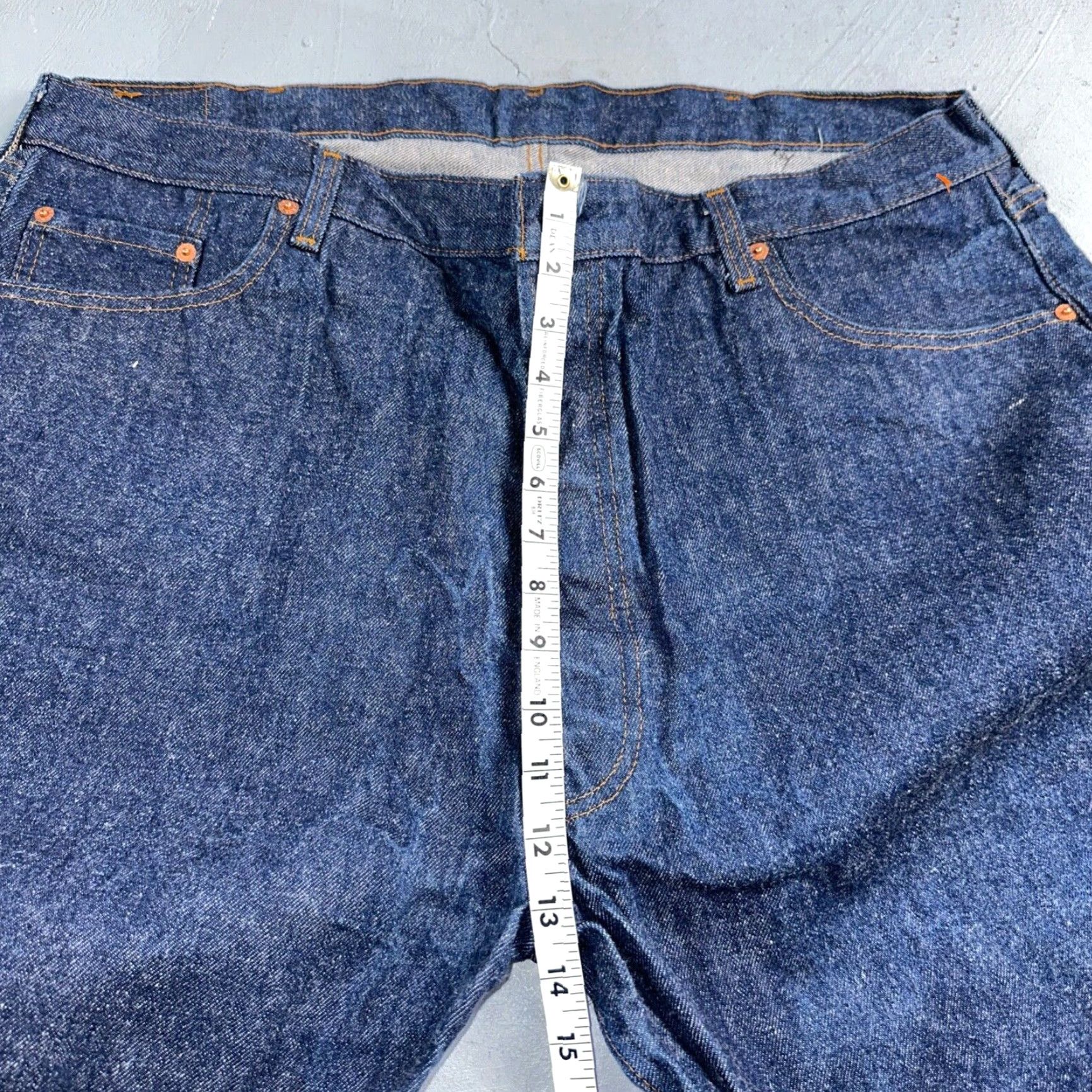 Levi's VINTAGE Levi's 501 Jeans Men's Straight Leg Dark Wash Cotton Denim 80s 90s Retro Classic 46x30 Size US 30 / EU 46 - 6 Thumbnail
