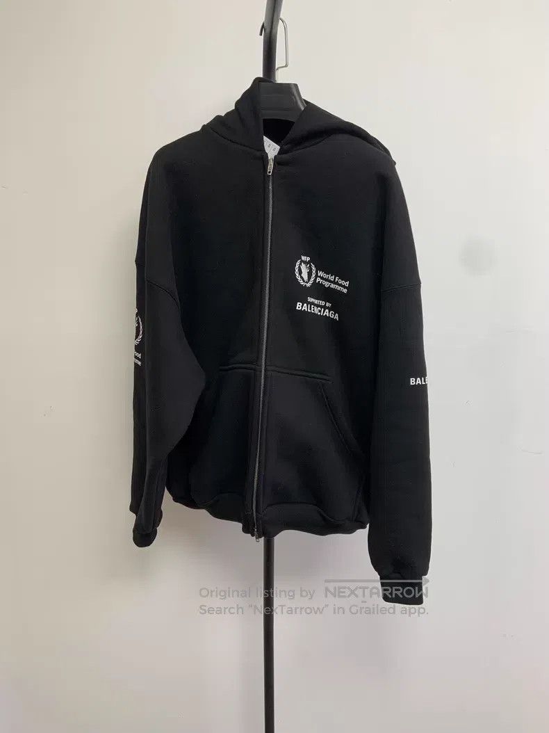 Balenciaga Balenciaga Faded Fleece Zip-Up Hooded Outdoor Sweatshirt Size US S / EU 44-46 / 1 - 1 Thumbnail