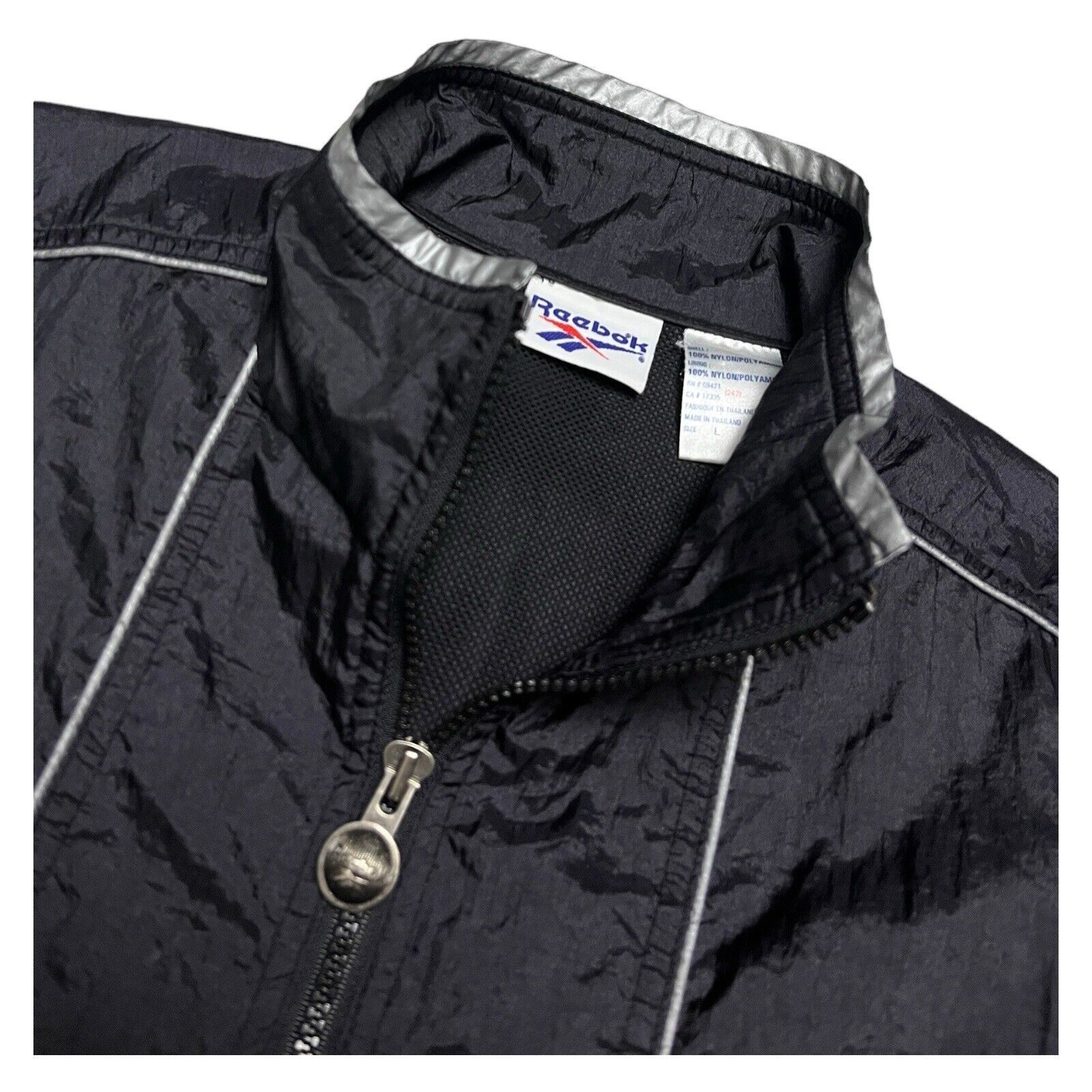 Reebok Vintage 90s Reebok Retro Windbreaker Splash Track Jacket Size US L / EU 52-54 / 3 - 4 Thumbnail